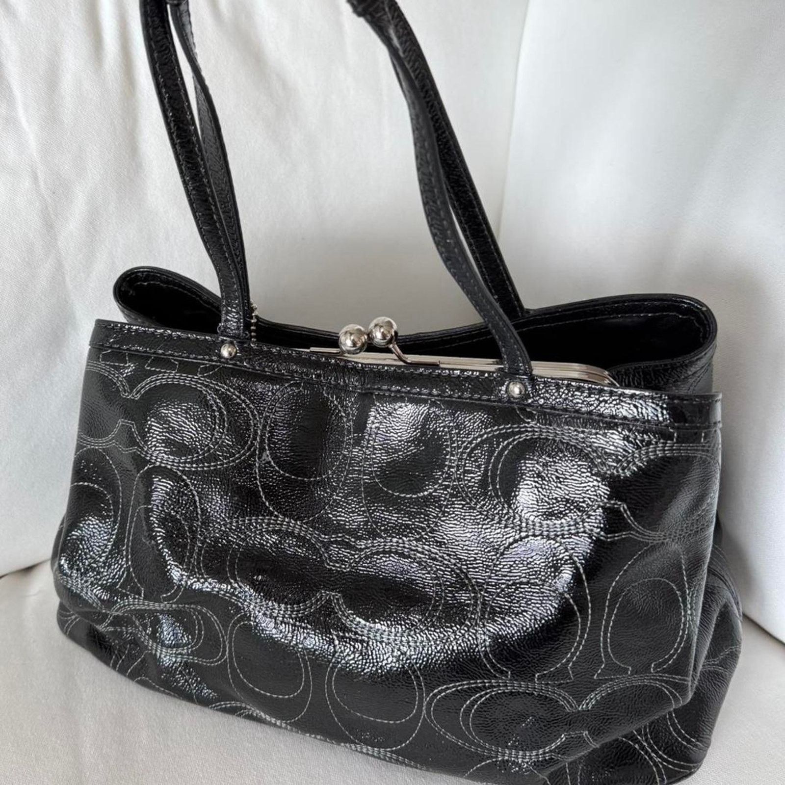 Coach Authentic coach black patent leather shoulder bag Size ONE SIZE - 2 Thumbnail