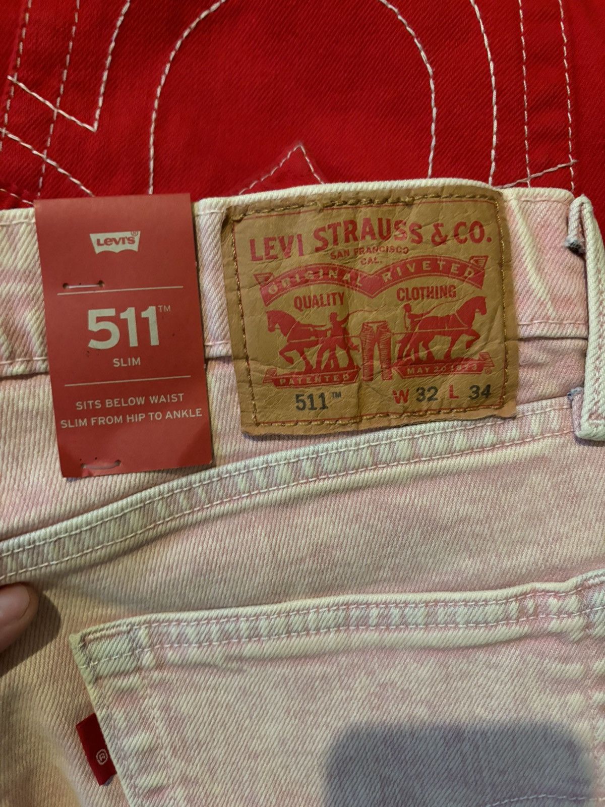 Levi's Levi’s 511 washed pink denim jeans 32 X 34 brand new Size US 32 / EU 48 - 5 Thumbnail