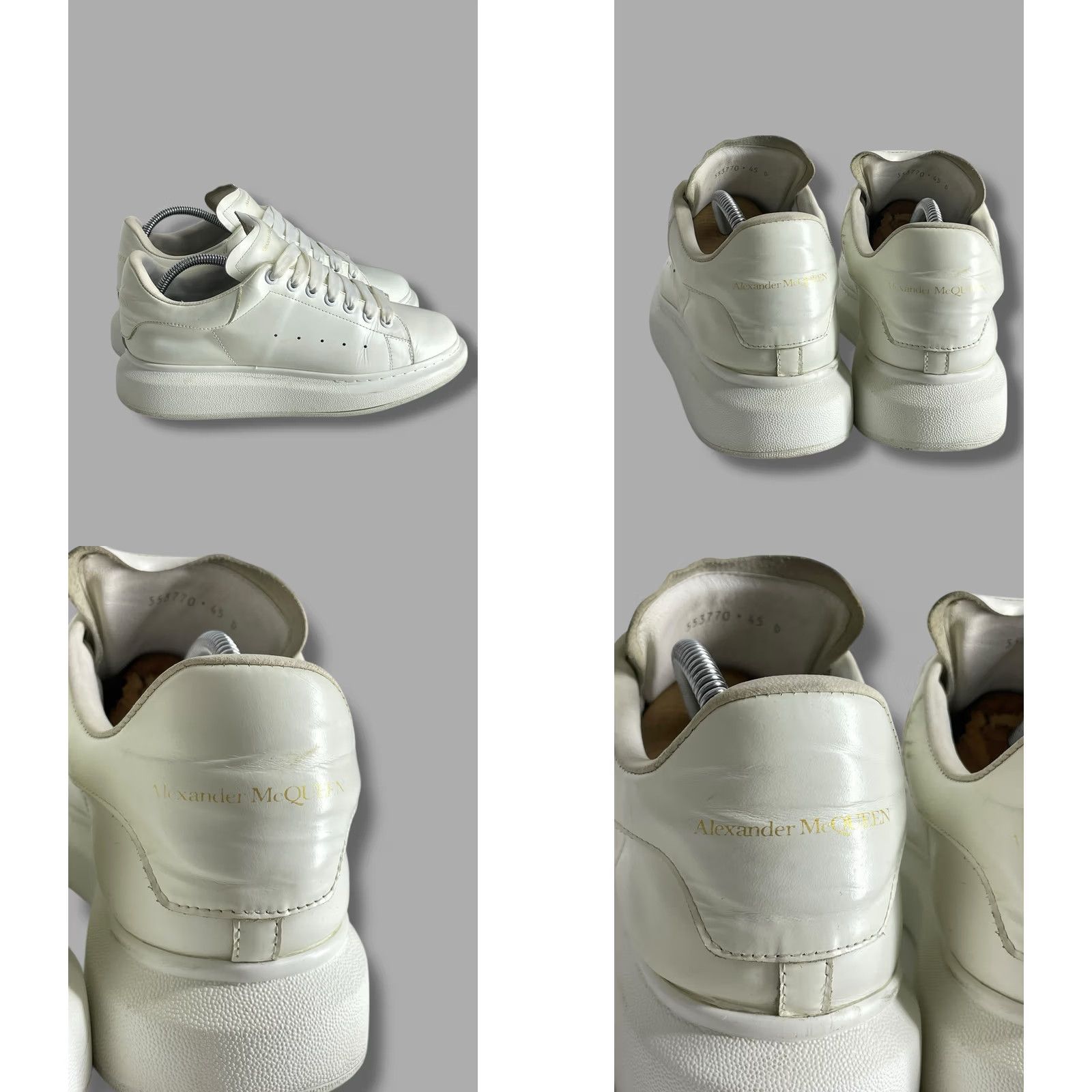 Alexander McQueen Alexander McQueen Men’s Oversized Sneakers Shoes White Leather Casual US 11.5 Mens Size US 11 / EU 44 - 8 Thumbnail