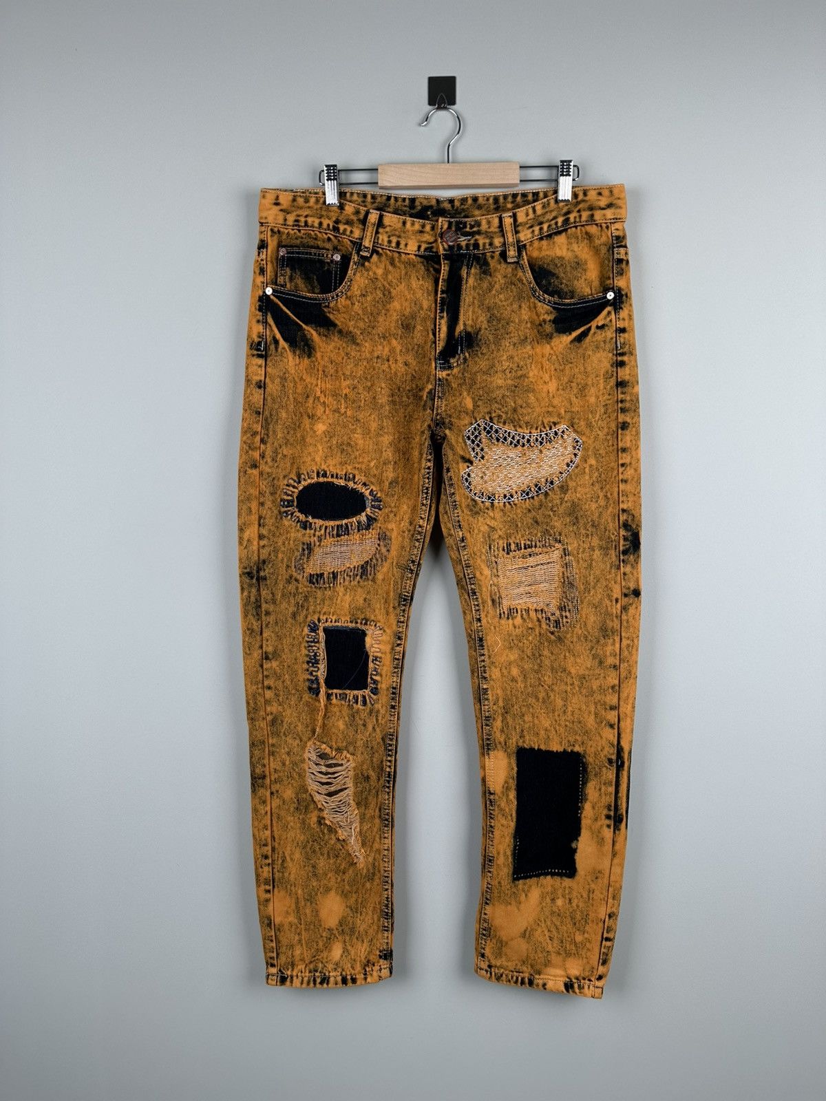 Japanese Brand Vintage Y2k Avant Garde Disstressed Pants Size US 32 / EU 48 - 1 Thumbnail