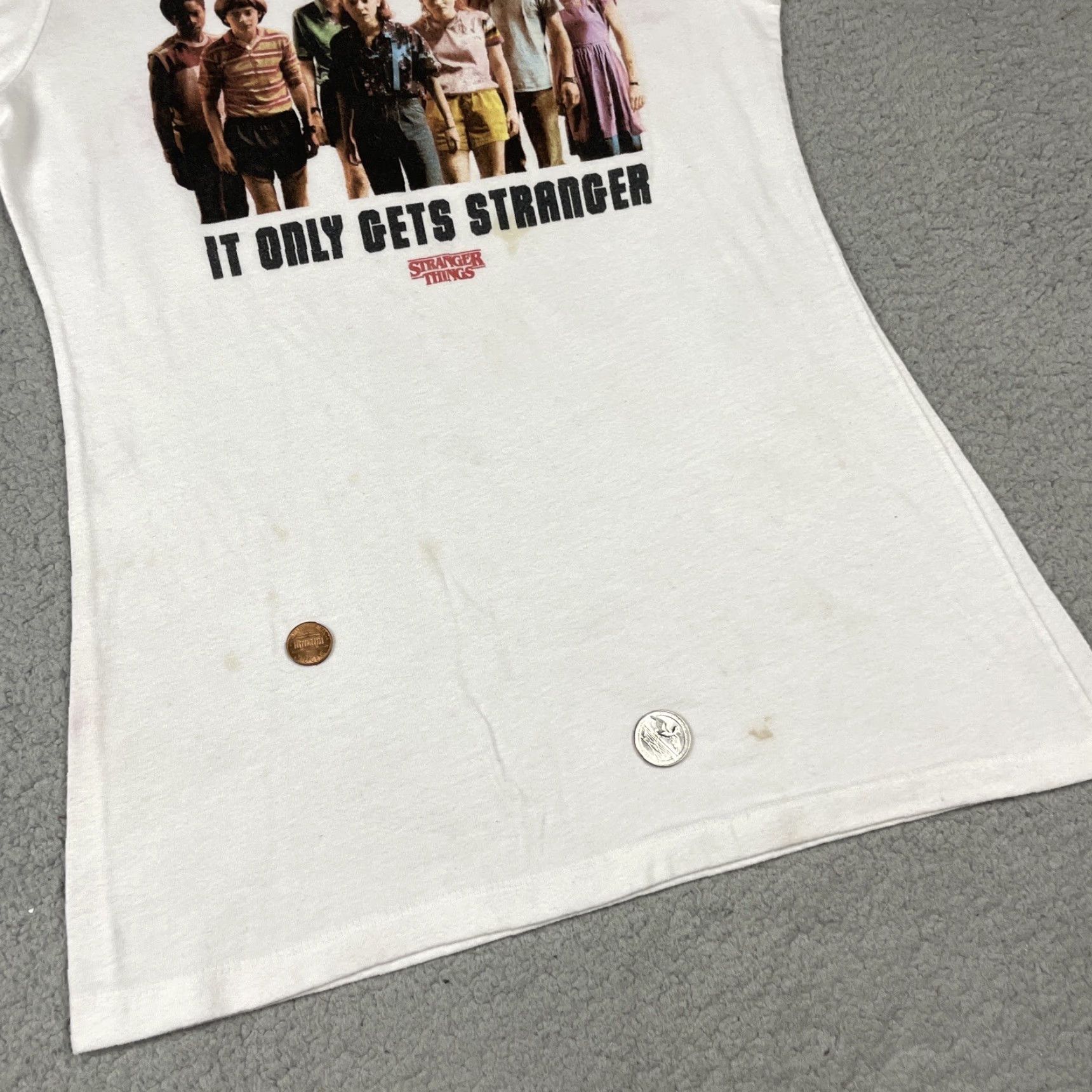 Vintage VINTAGE Stranger Things Shirt Womens M White TV Stranger M Womens Size M / US 6-8 / IT 42-44 - 5 Thumbnail