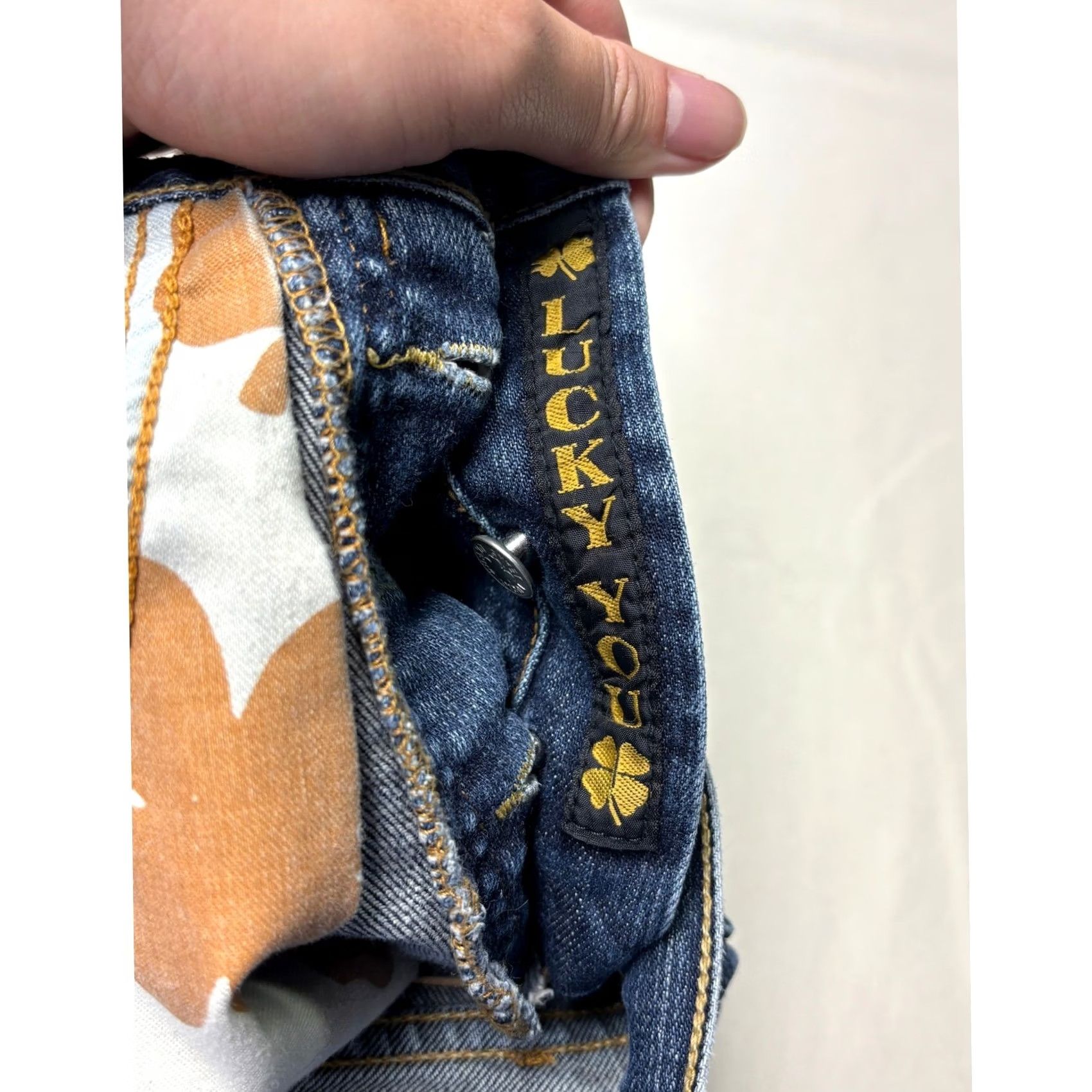 Lucky Brand Vintage Lucky Brand Dungarees Lowrise Boot Leg Mens 34X29 Medium Wash Made USA Size US 34 / EU 50 - 6 Thumbnail