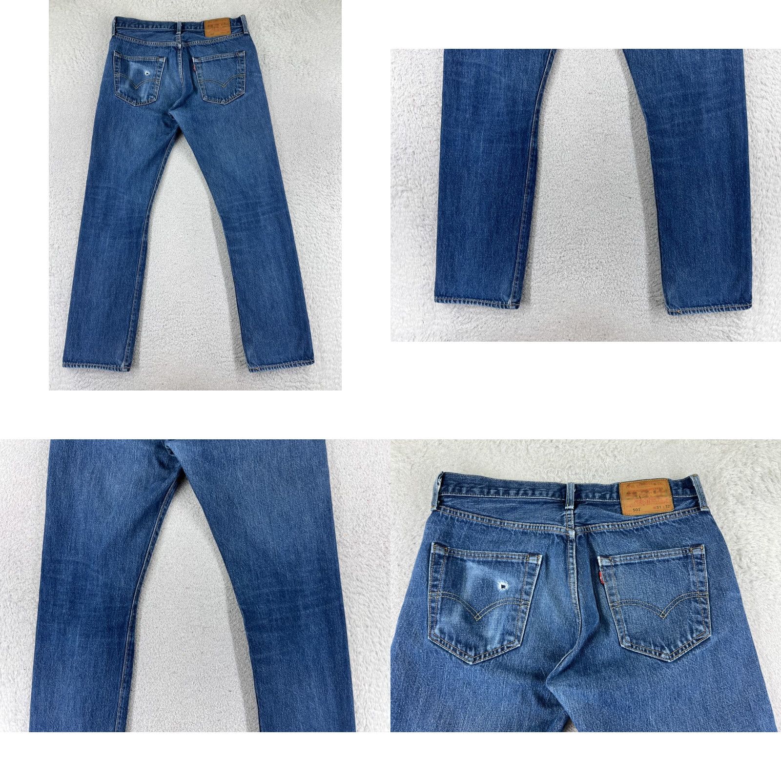 Levi's Levi's Jeans Men 501 XX Slim Denim Blue Button Cotton 30x29 Regular Jeans No N/A Size US 31 - 10 Thumbnail