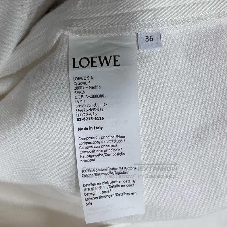 Loewe Loewe White Leather Badge Logo Shirt Jacket Size XS / US 0-2 / IT 36-38 - 6 Thumbnail