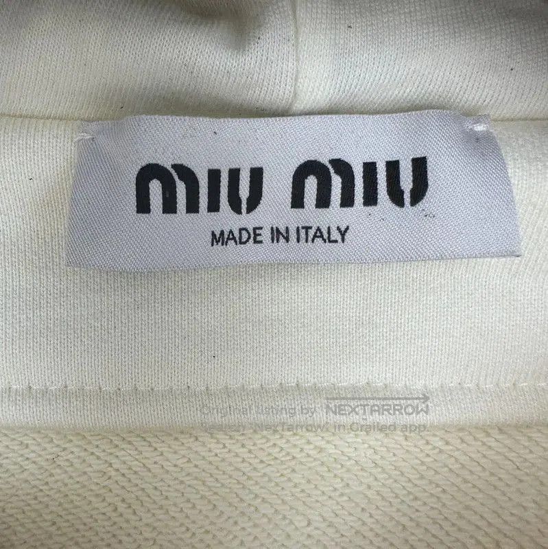 Miu Miu Miu Miu Cream Cotton Women's Hoodie . Size S / US 4 / IT 40 - 3 Thumbnail