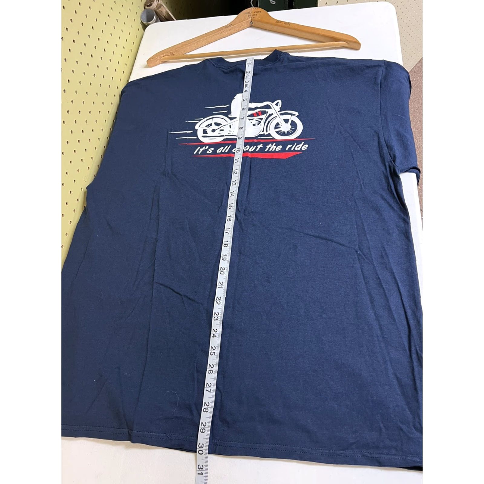 Gildan Gildan Mens XL T-Shirt It’s All About The Ride Blue Short Sleeve Motorcycle Crew Neck Size US XL / EU 56 / 4 - 7 Thumbnail