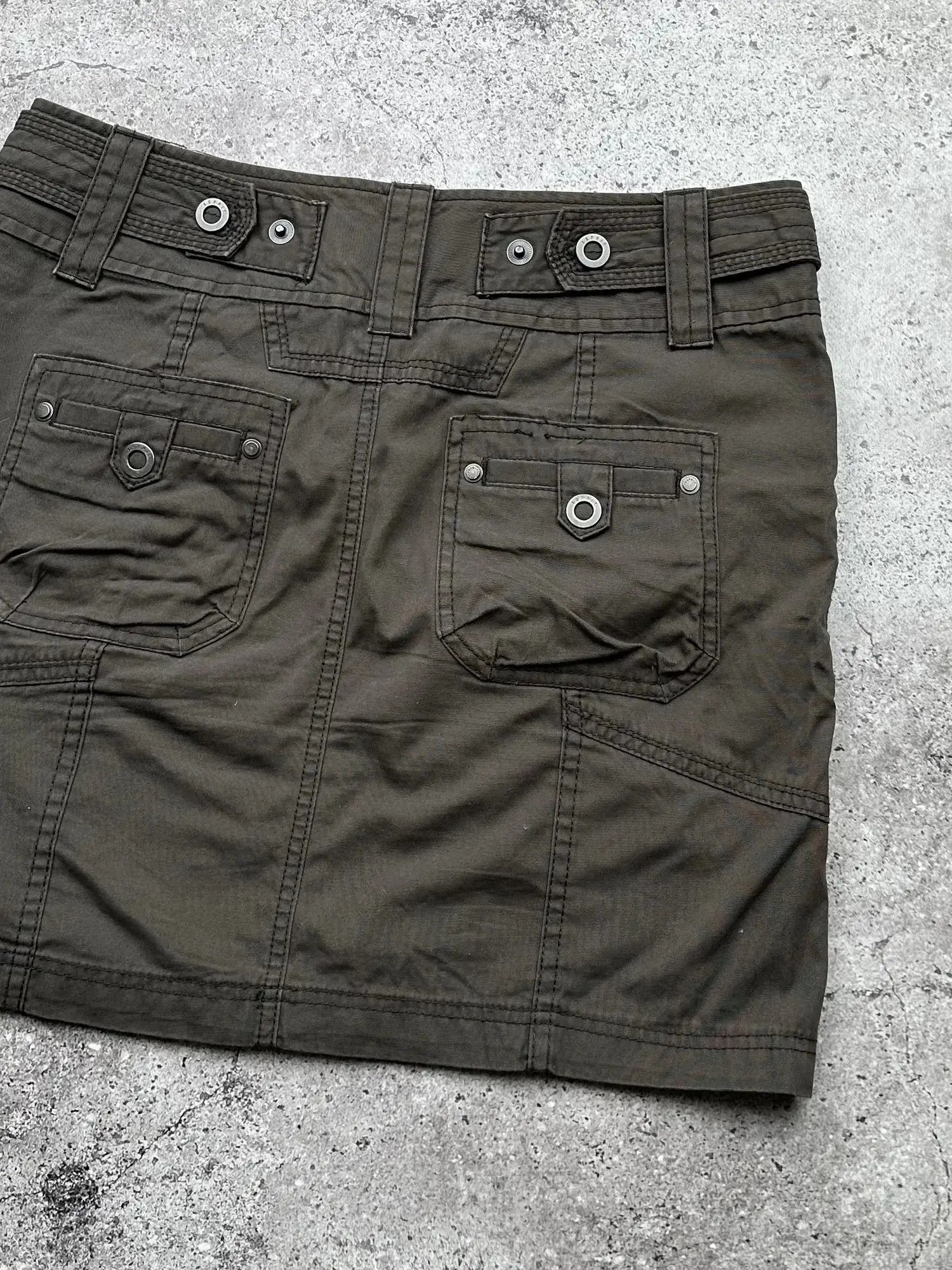 Vintage Vintage Cargo Mini Skirt C58(V142)(E8) Size 30" / US 8 / IT 44 - 6 Thumbnail