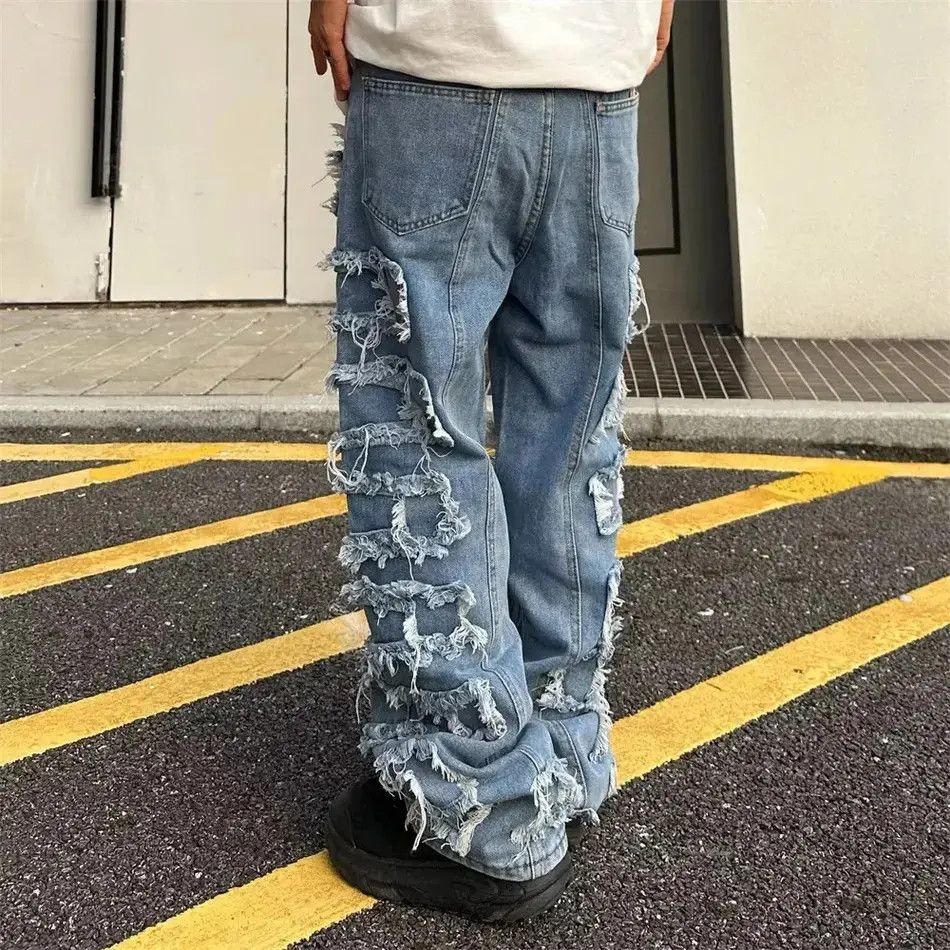 Japanese Brand Men's straight-fit streetwear jeans Size US 32 / EU 48 - 5 Thumbnail