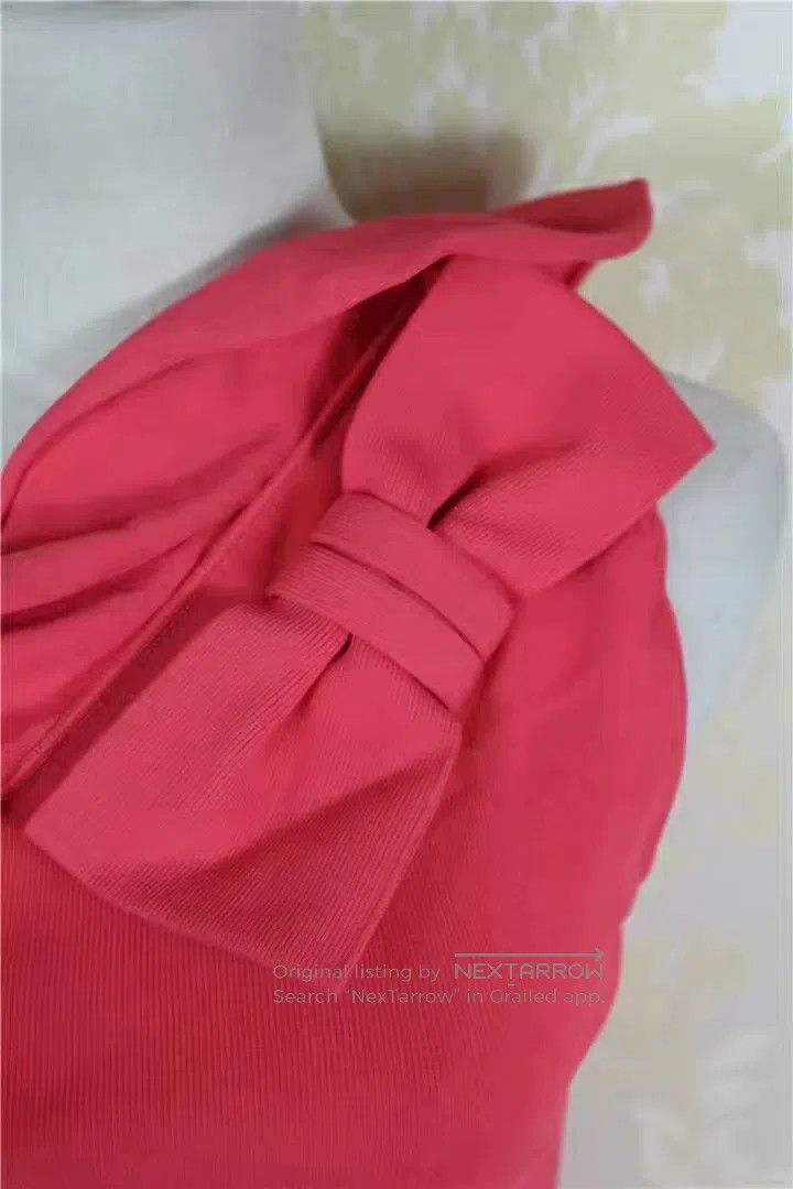 Valentino Valentino Main line women's dress ruffles bow slanted shou Size L / US 10 / IT 46 - 5 Thumbnail