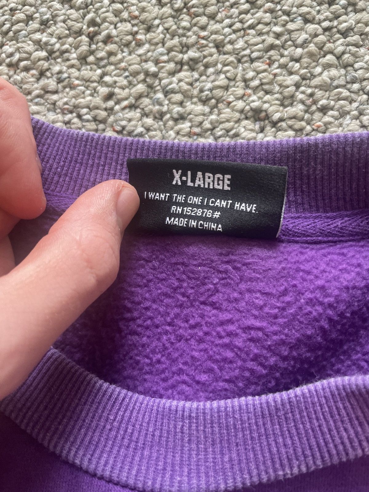 Pleasures Pleasures Sour Washed Crewneck Purple Size US XL / EU 56 / 4 - 3 Thumbnail