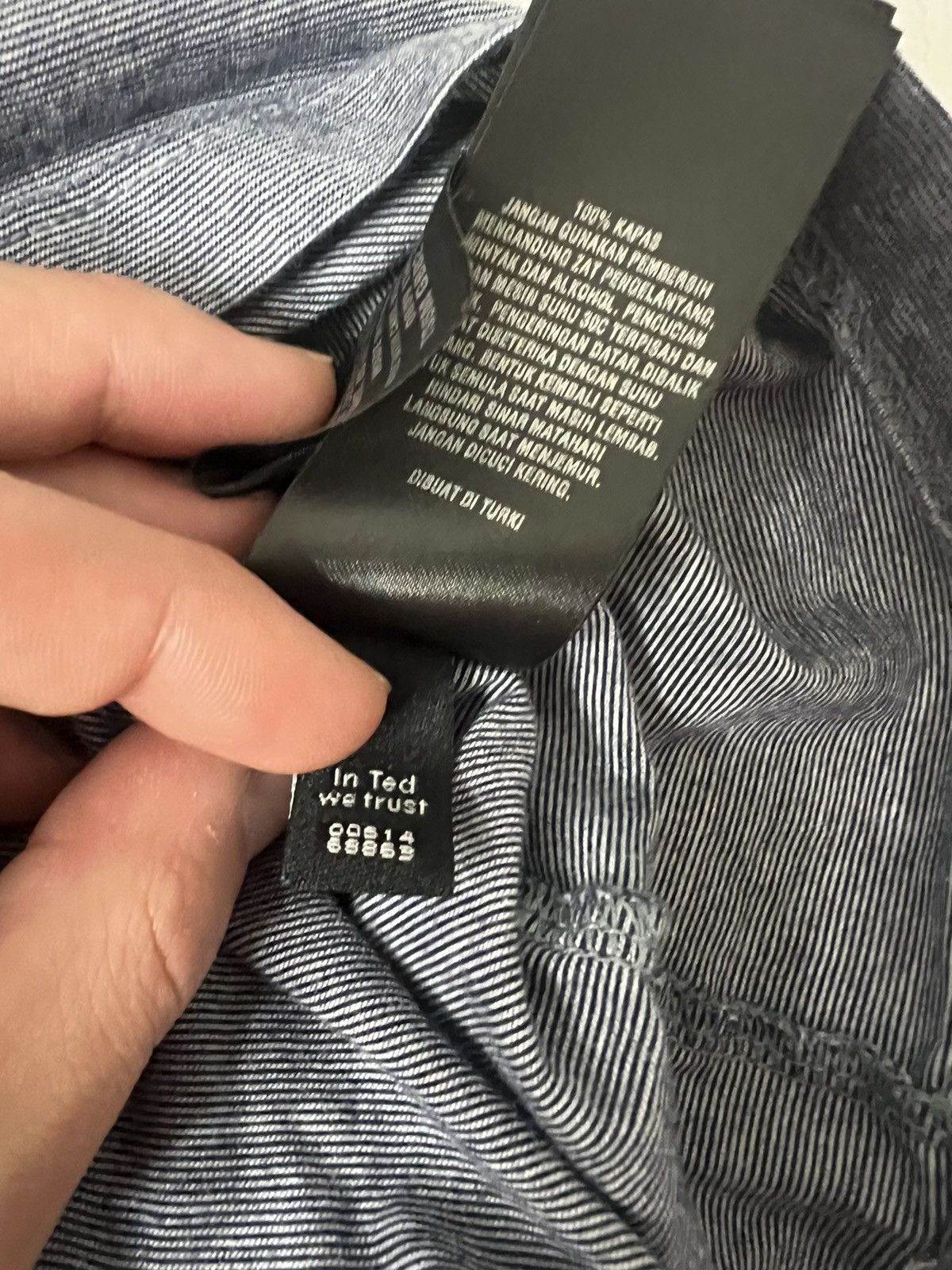 Ted Baker Blue/White Polo - Size Medium