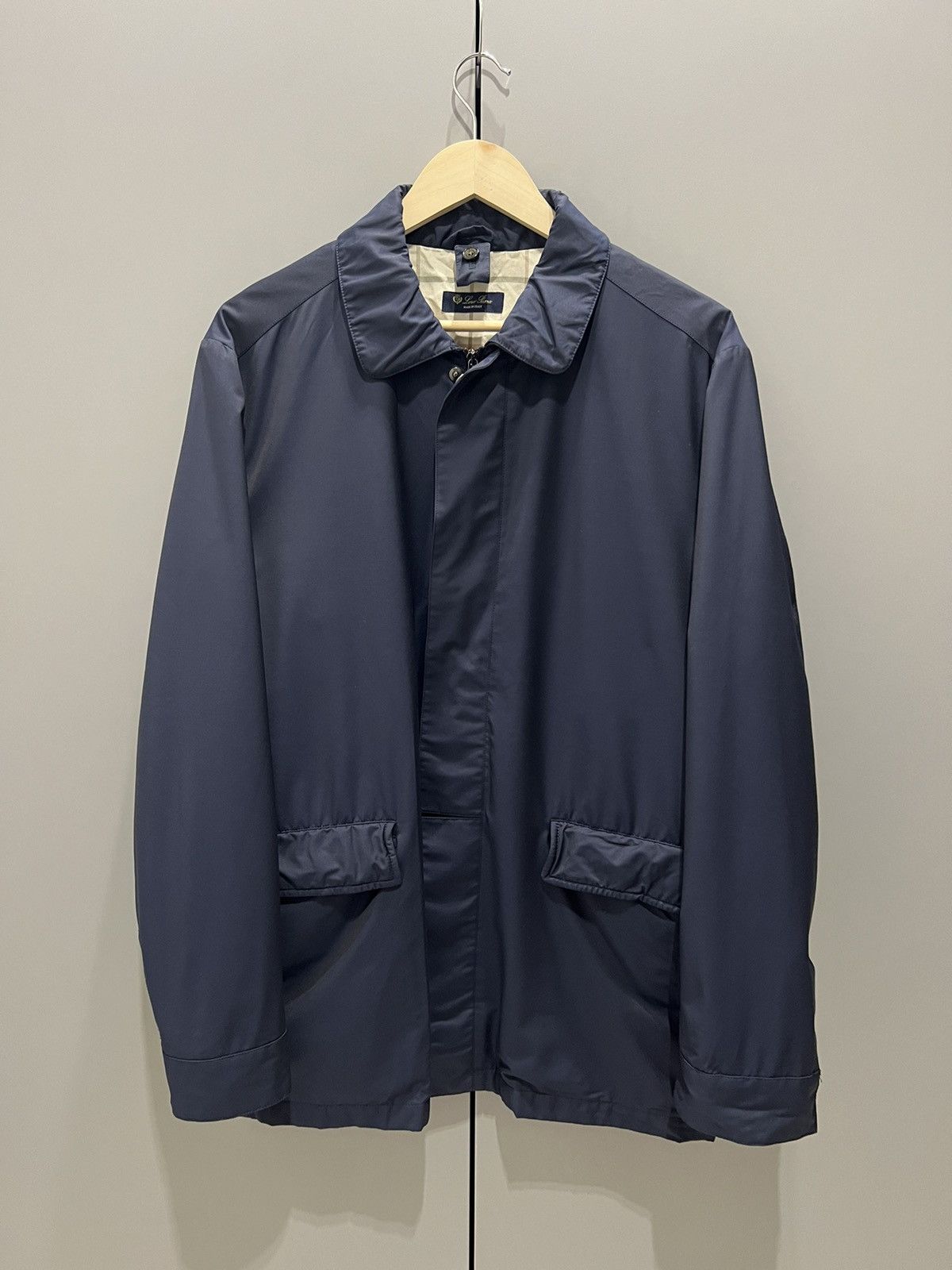 Loro Piana LORO PIANA Horsey Wool Blend Carcoat Jacket Large Blue 5000$ Size US L / EU 52-54 / 3 - 2 Thumbnail