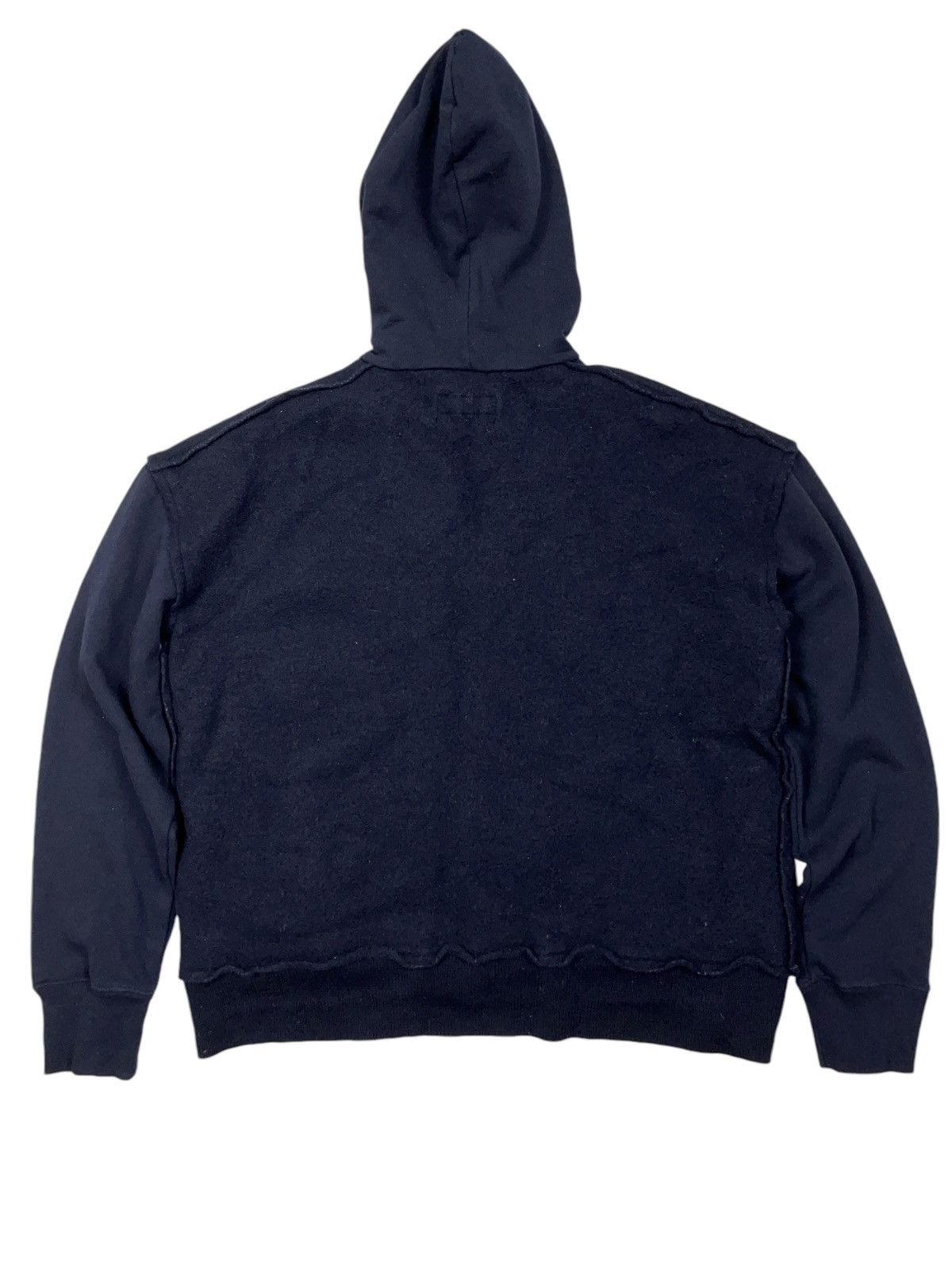 Allsaints AllSaints Wool Hoodie Boxy Fit Nelda Navy Blue Size US M / EU 48-50 / 2 - 2 Thumbnail