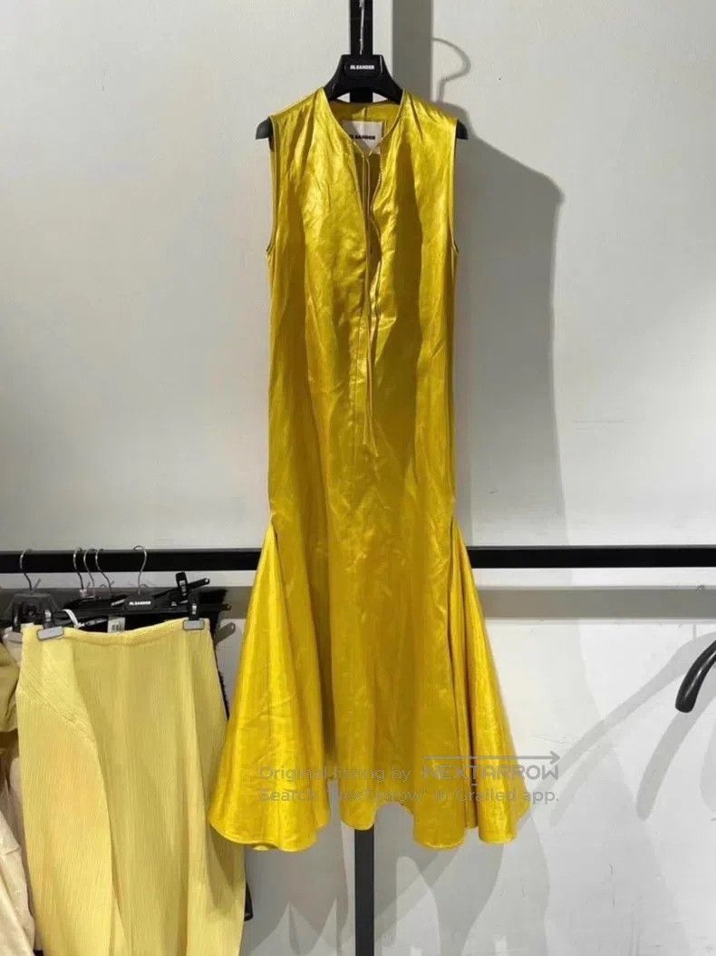 Jil Sander Jil Sander size 32 Runway Gold Dress Size S / US 4 / IT 40 - 6 Thumbnail