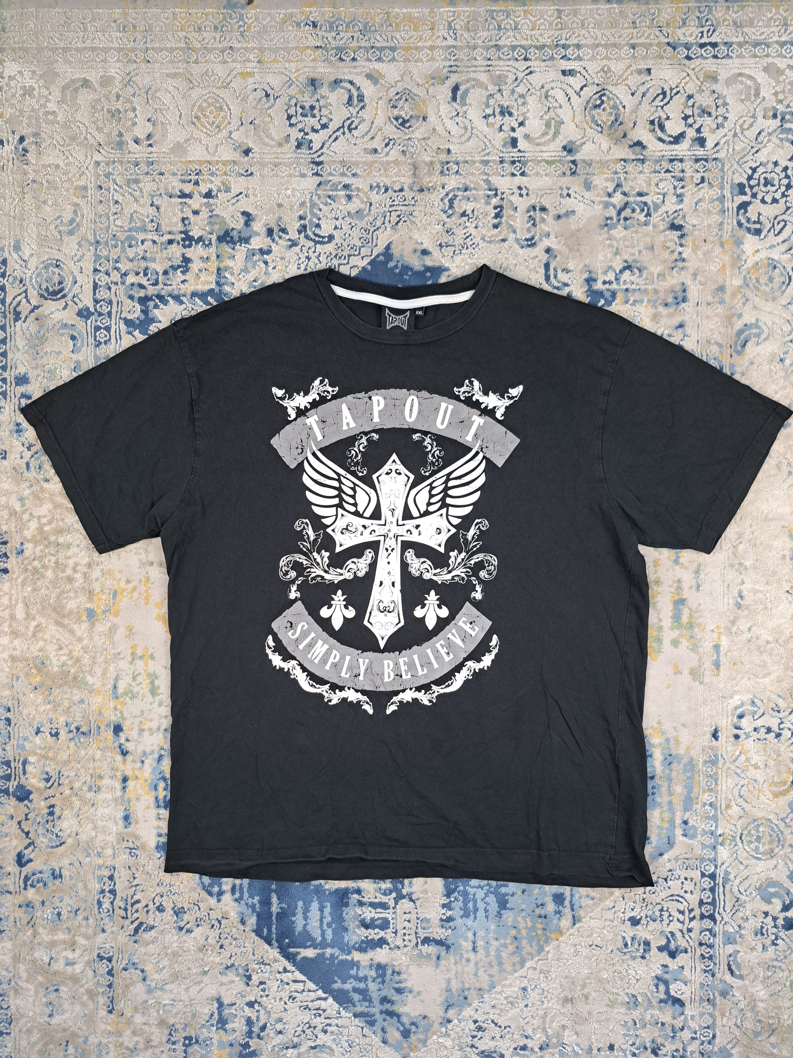 Tapout Crazy y2k Tapout Believe Cross Affliction VibeTee Drip Size US XL / EU 56 / 4 - 1 Thumbnail