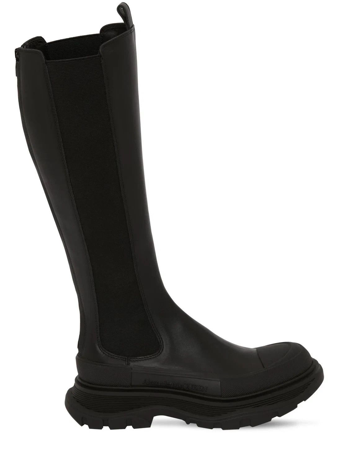 ALEXANDER MCQUEEN Black Leather Boots New/Authentic