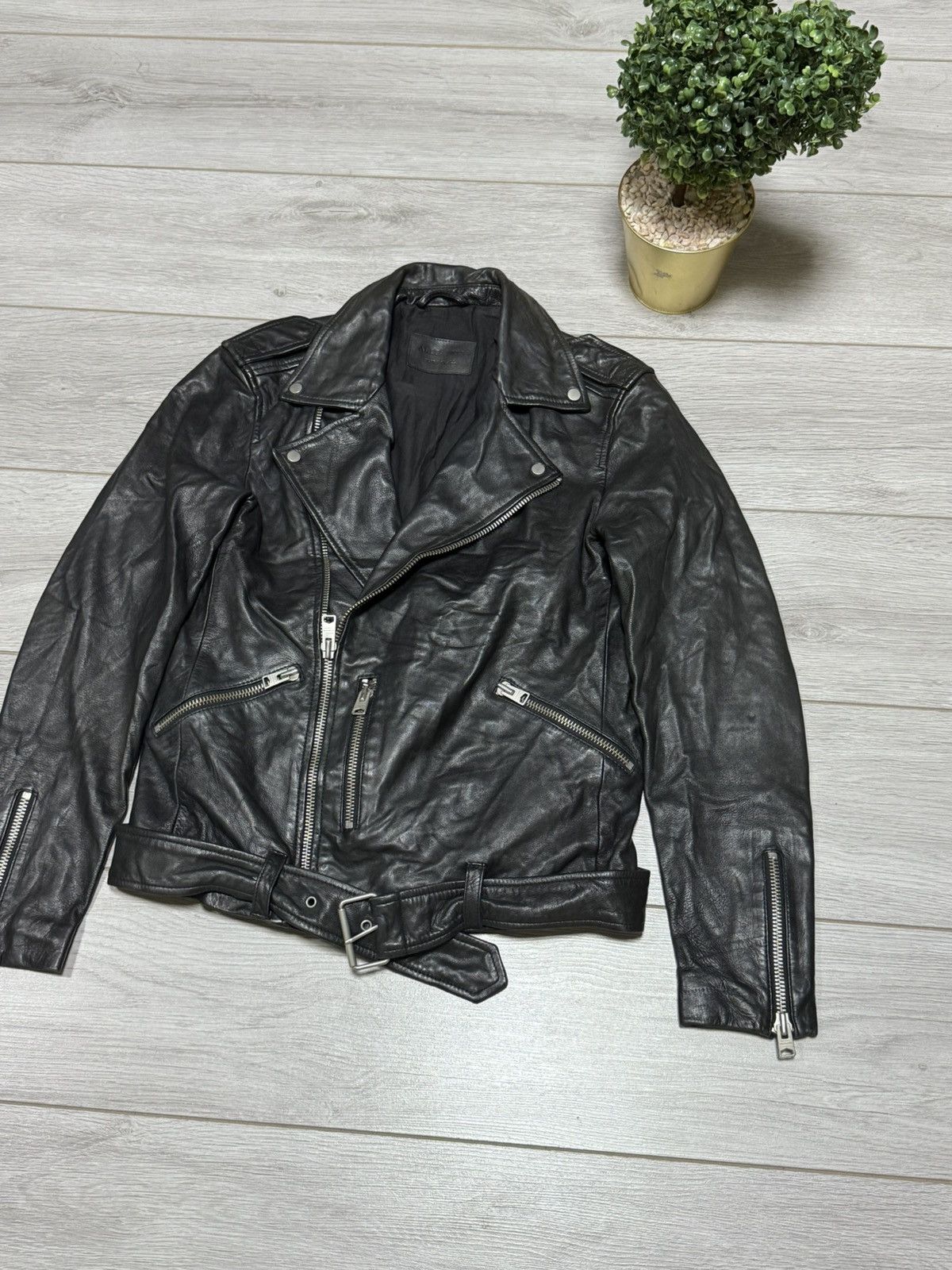 Allsaints Allsaints Kahawa biker leather zip jacket Size US S / EU 44-46 / 1 - 1 Thumbnail