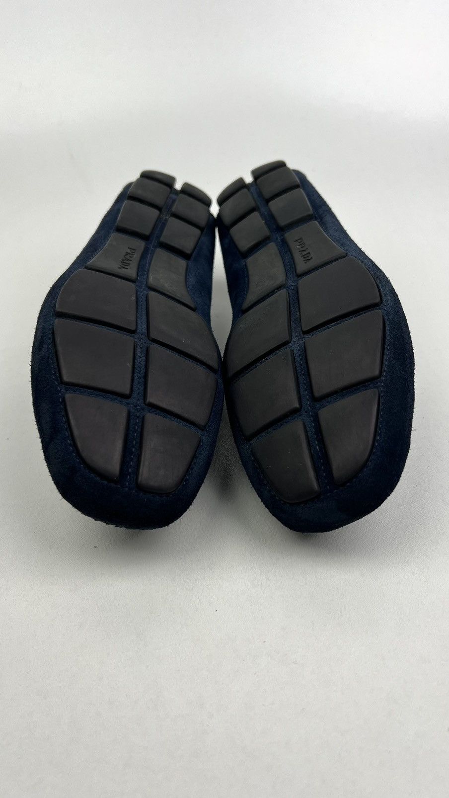 Prada PRADA Loafers Suede Penny Shoes Logo Dark Blue Men’s 2DD116 Size US 8 / EU 41 - 14 Thumbnail