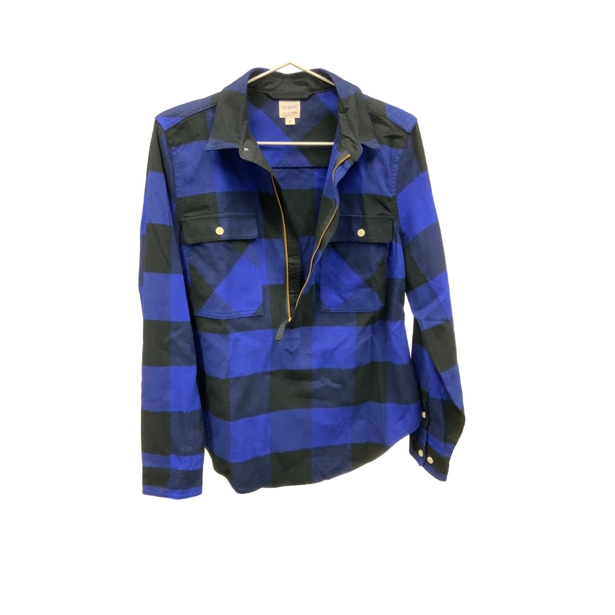 J.Crew J.Crew Factory Blue Buffalo Check Shirt Jacket Size S / US 4 / IT 40 - 2 Thumbnail