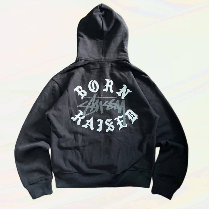 おトク】 STÜSSY & BORN X RAISED LOGO ZIPHOODIE XL トップス