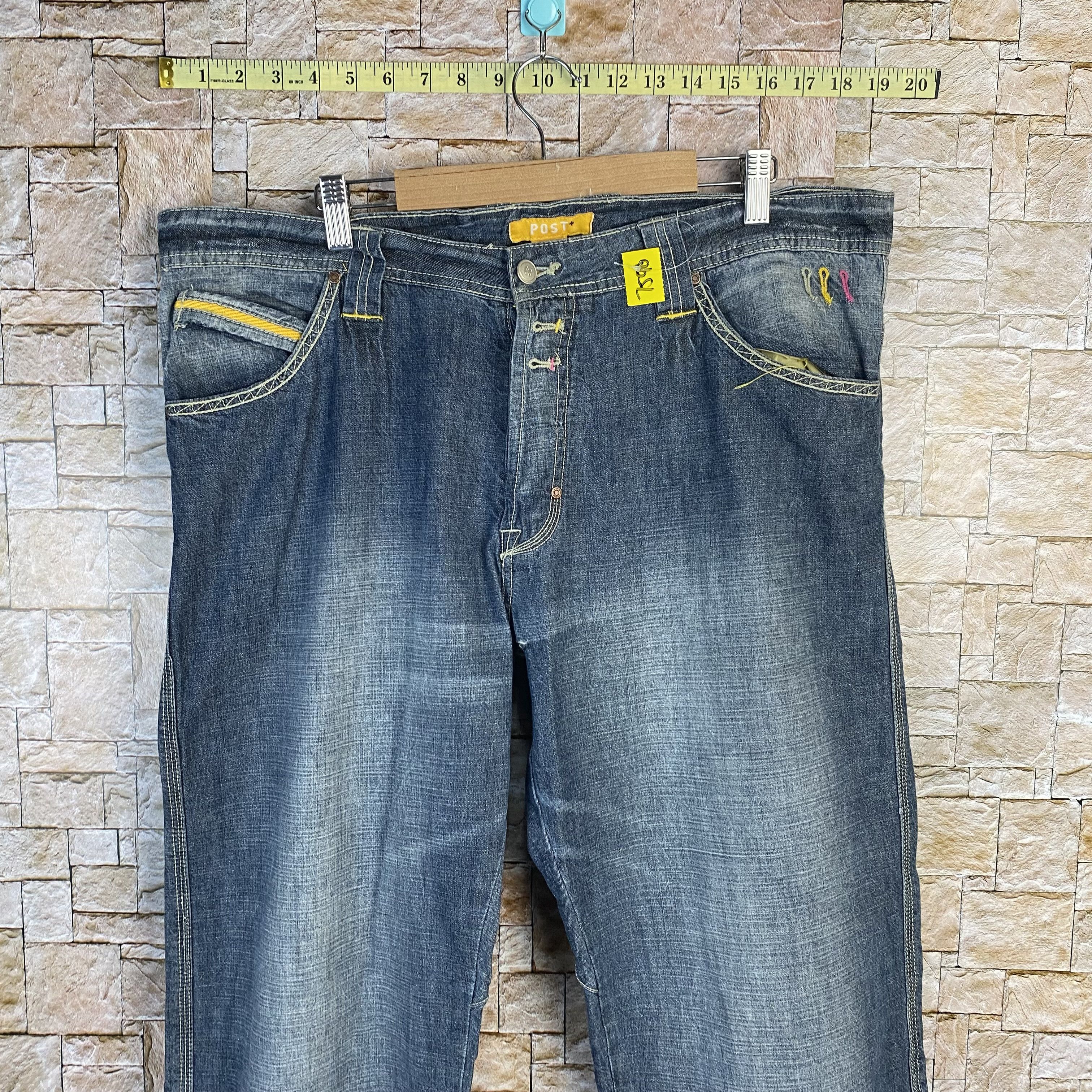 Japanese Brand Post Blue vintage Denim Pants #7590 Size US 36 / EU 52 - 2 Thumbnail