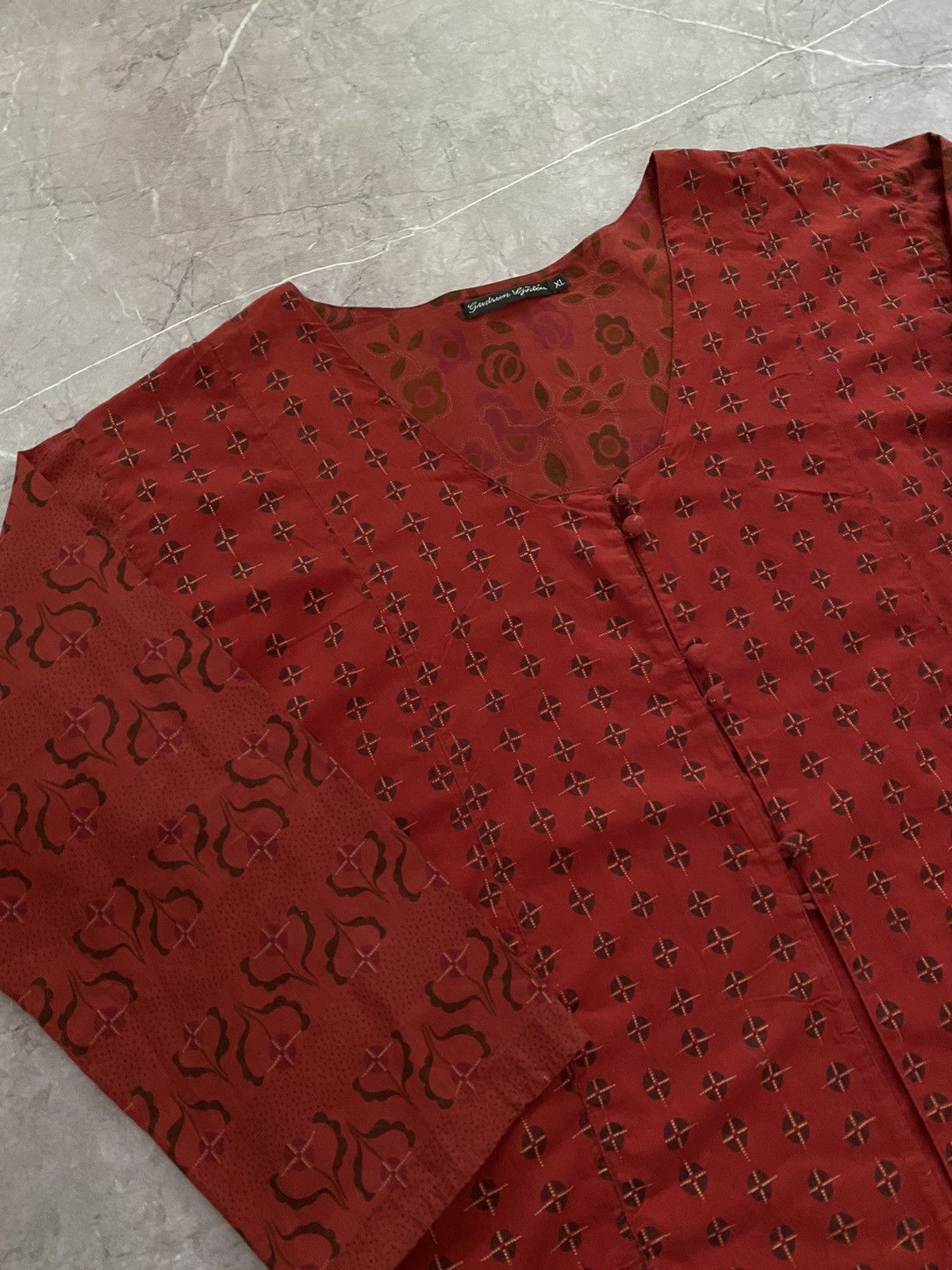 Designer × Gudrun Sjoden Gudrun Sjoden Geometric Cardigan 100% Organic Cotton Size XL Size XL / US 12-14 / IT 48-50 - 4 Thumbnail
