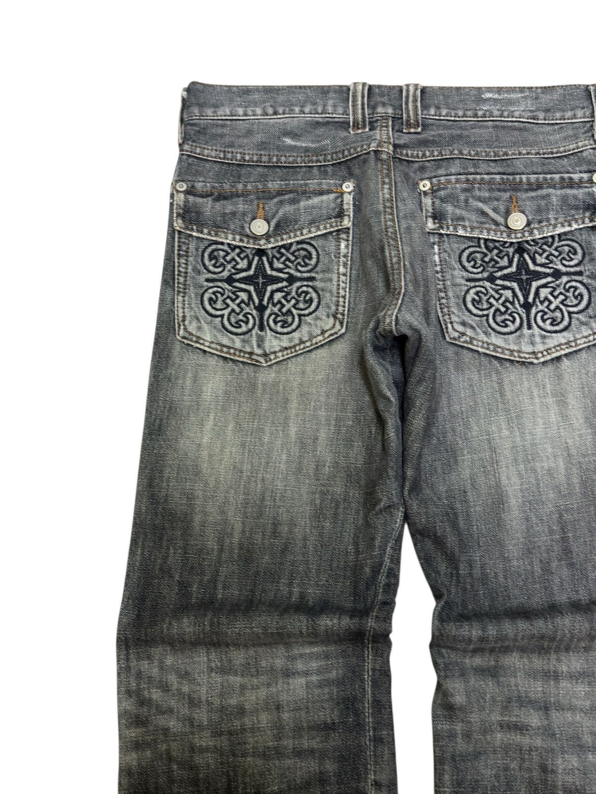 Comme Ca Ism Comme Ça Collection Grey Embroidered Pocket Jeans Y2K Style Size US 31 - 9 Thumbnail