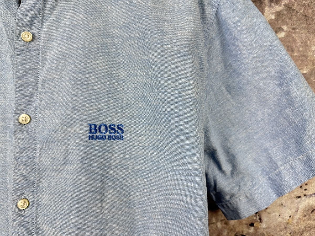 Hugo Boss Hugo Boss Light Blue Short Sleeve Button-Up Shirt Large Size US L / EU 52-54 / 3 - 5 Thumbnail