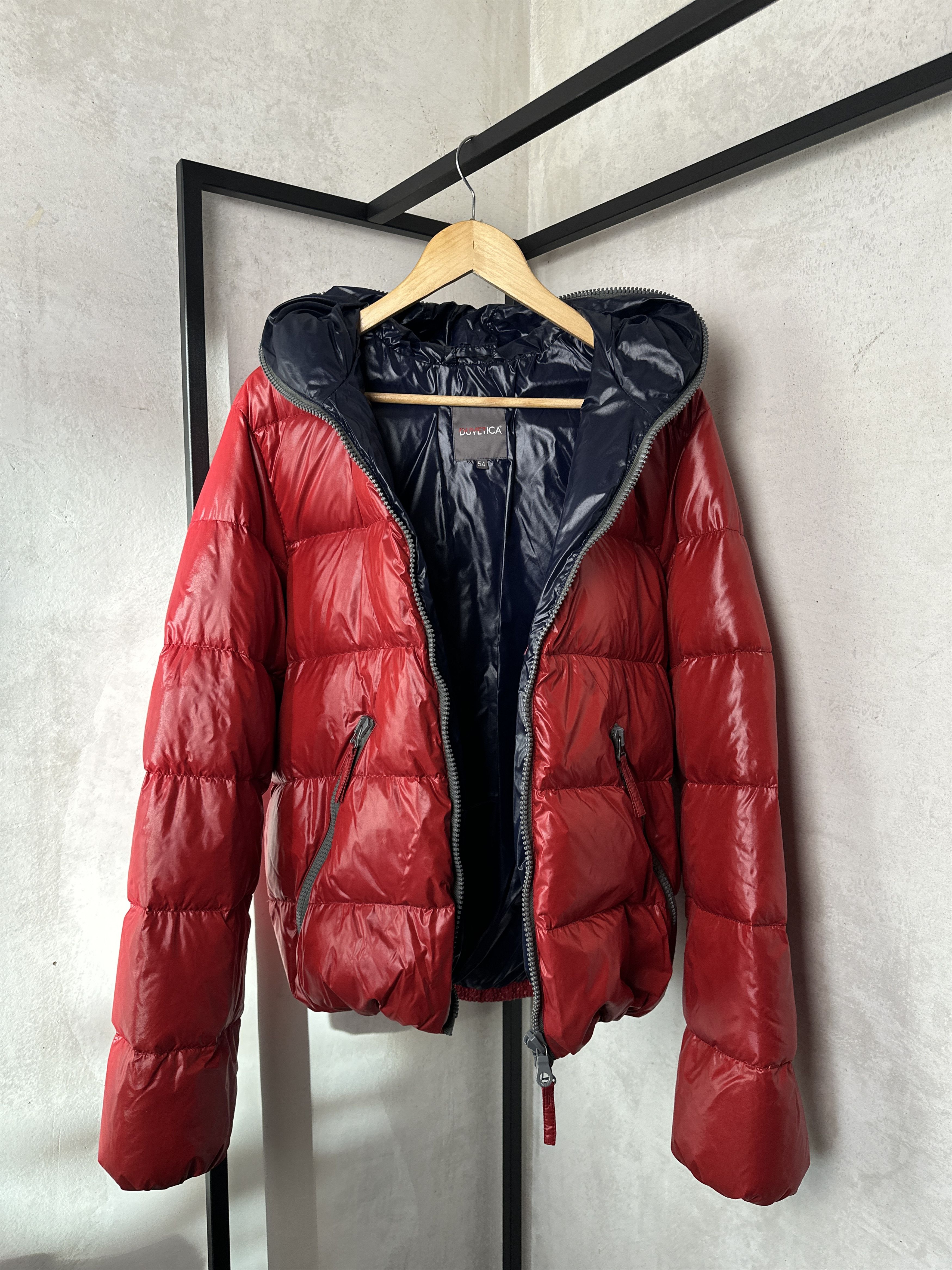 Duvetica DUVETICA Womens Red Full Zip Hooded Down Puffer Jacket Size US L / EU 52-54 / 3 - 11 Thumbnail