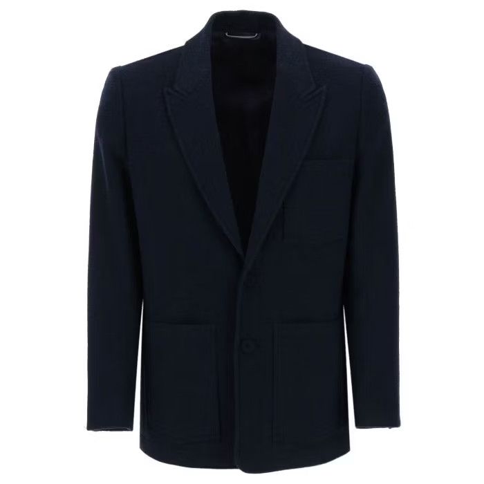 image of Dior O1S22I1N0524 Boucle Tailored Jacket In Black, Men's (Size Medium)
