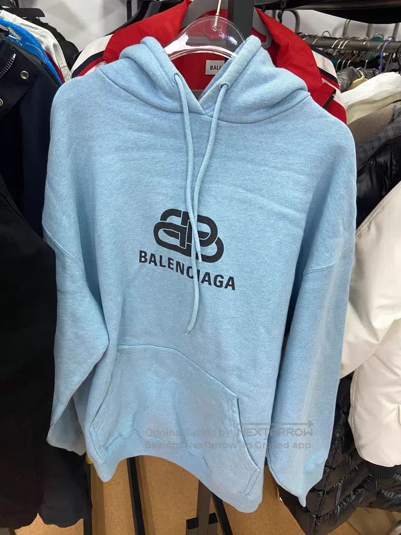 Balenciaga Balenciaga Haze blue hoodie Size US S / EU 44-46 / 1 - 1 Thumbnail