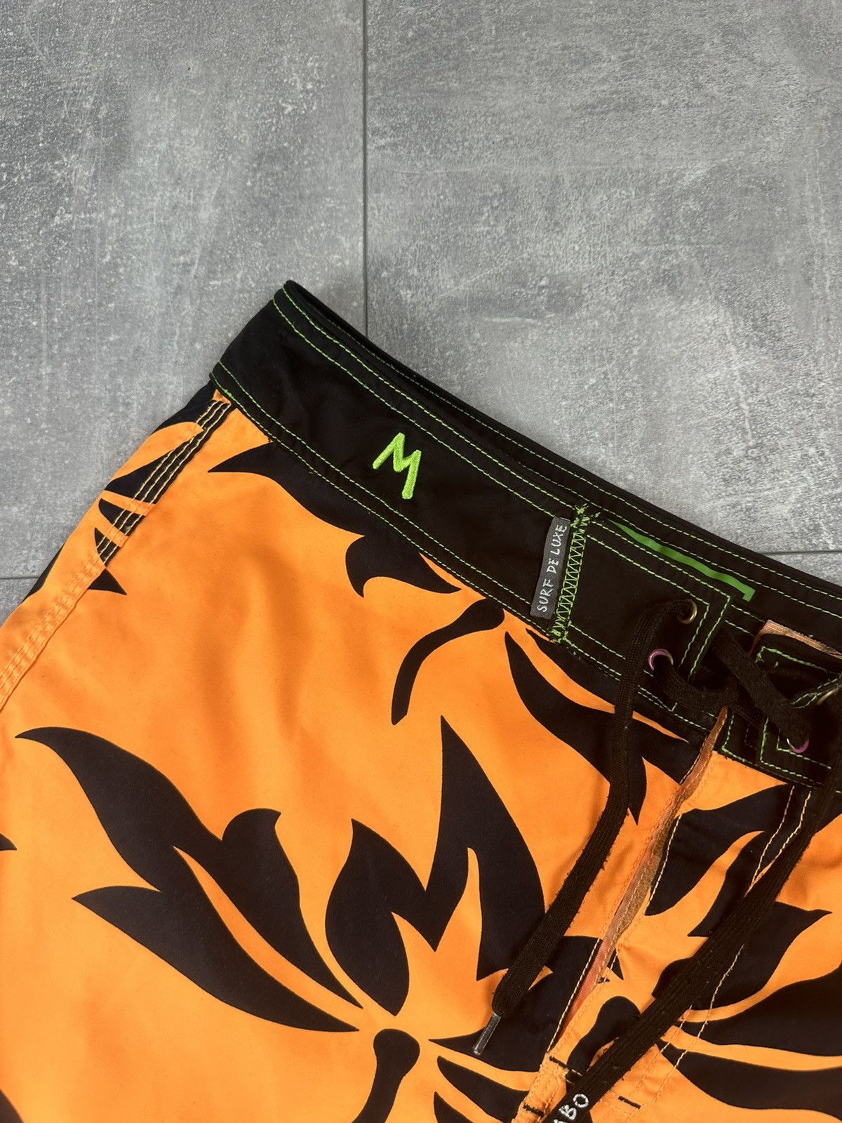 Mambo Mambo Surf Orange Board Short Floral Overprint Y2K Size US 32 / EU 48 - 9 Thumbnail