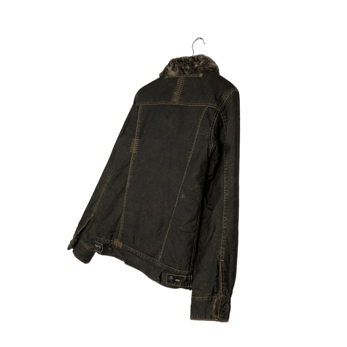 Japanese Brand 🔥VINTAGE BIKER JACKET TRUCKER MINK FUR LINING ISSEY MIYAKE Size US S / EU 44-46 / 1 - 12 Thumbnail