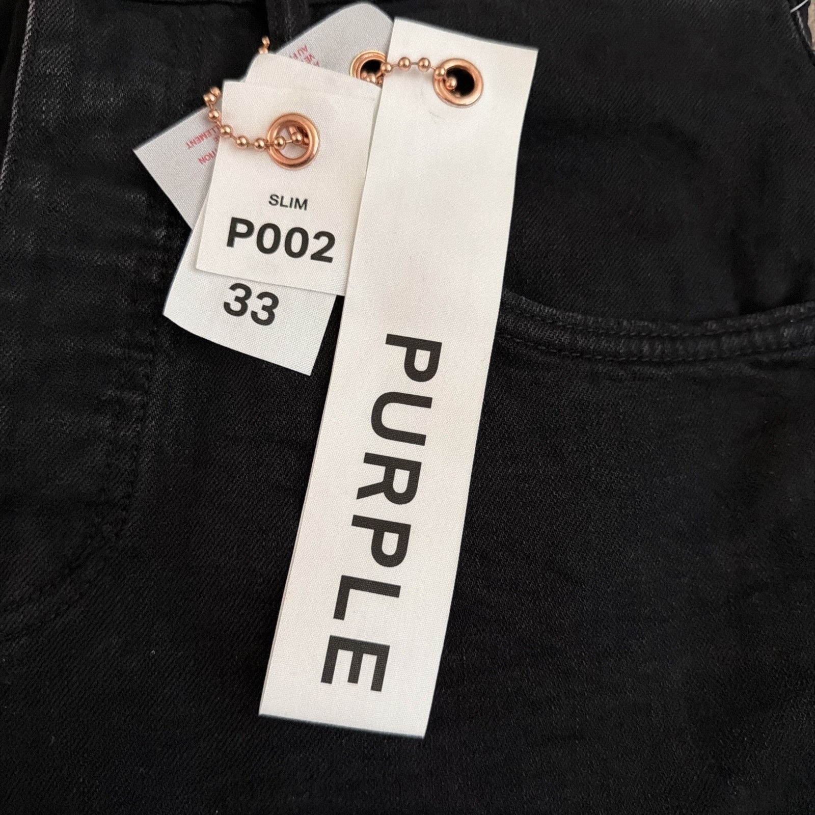 Purple Brand Purple Brand Jeans Men Knee Slit Slim Black P002 Size 33/32 Size US 33 - 8 Thumbnail