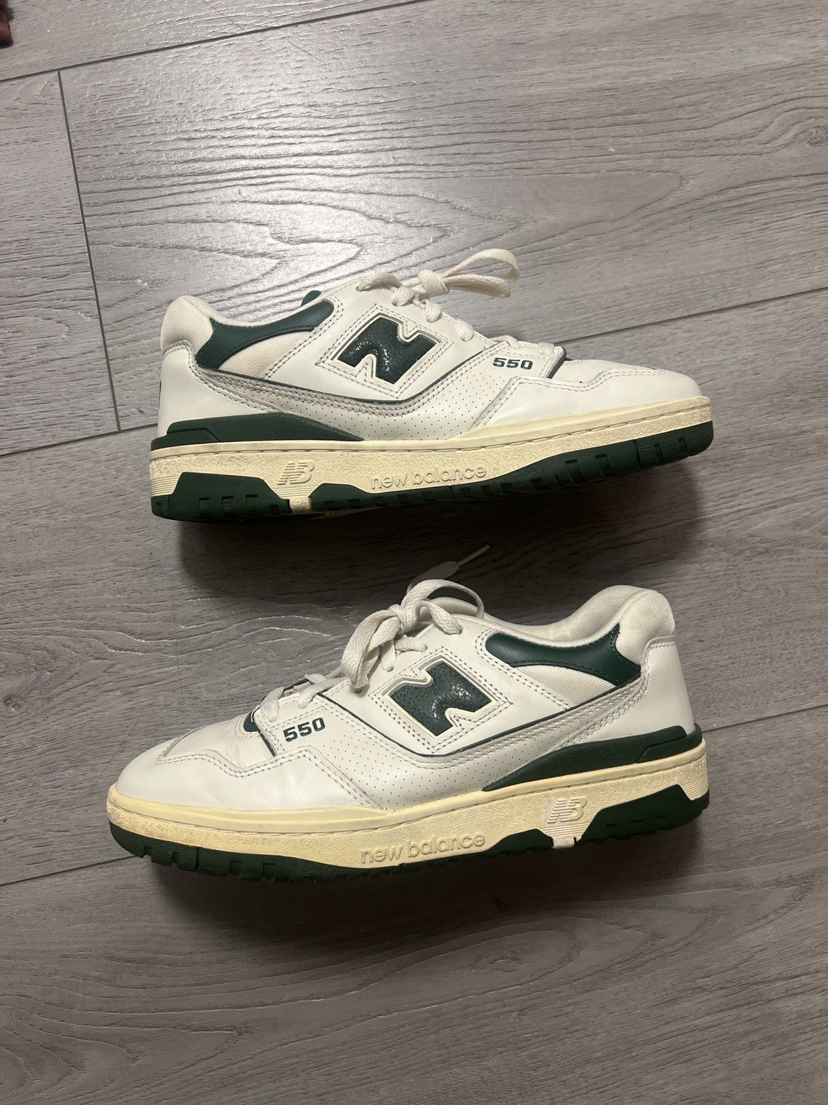 Aime Leon Dore × New Balance New Balance 550 Aime Leon Dore White Green Size US 9 / EU 42 - 1 Thumbnail