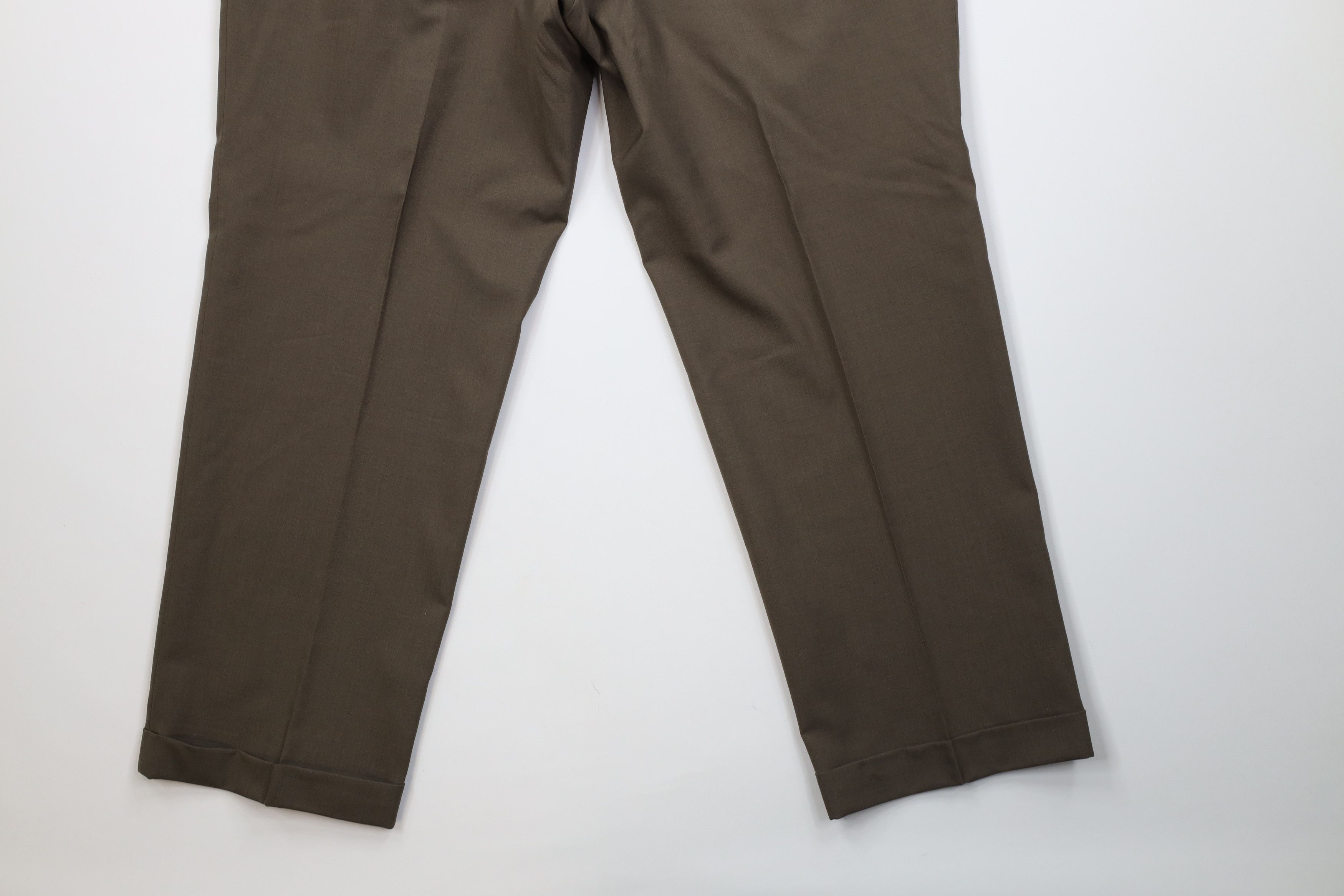 Ralph Lauren Vintage 90s Ralph Lauren Pleated Wide Leg Chino Pants Brown Size US 38 / EU 54 - 16 Thumbnail