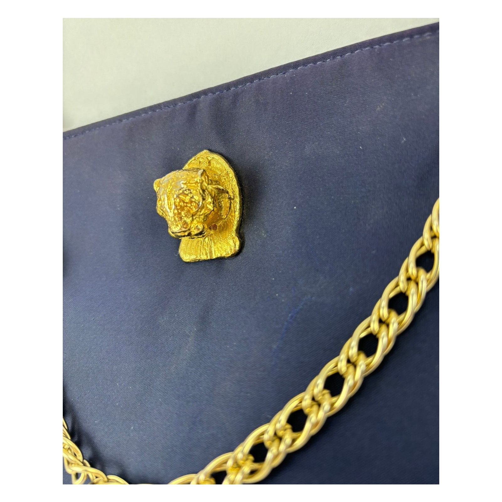 Other Vintage MidCentury Mardane Handbag Royal Blue Gold Cougar Size ONE SIZE - 14 Thumbnail