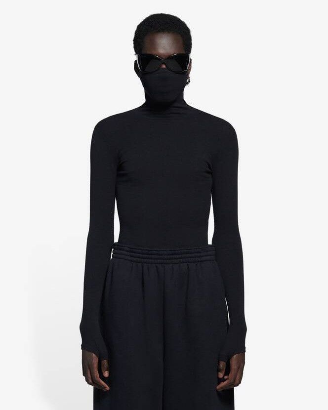 image of Balenciaga Summer 21 Mask Turtleneck in Black, Men's (Size Small)