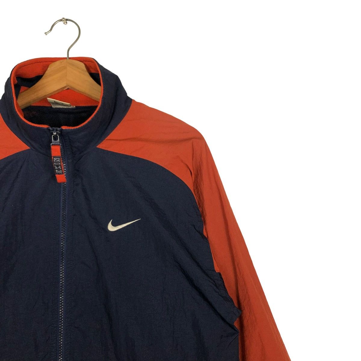 Nike 🔥VINTAGE NIKE BIKER ZIPPER JACKET BIG SWOOSH LOGO Size US M / EU 48-50 / 2 - 6 Thumbnail