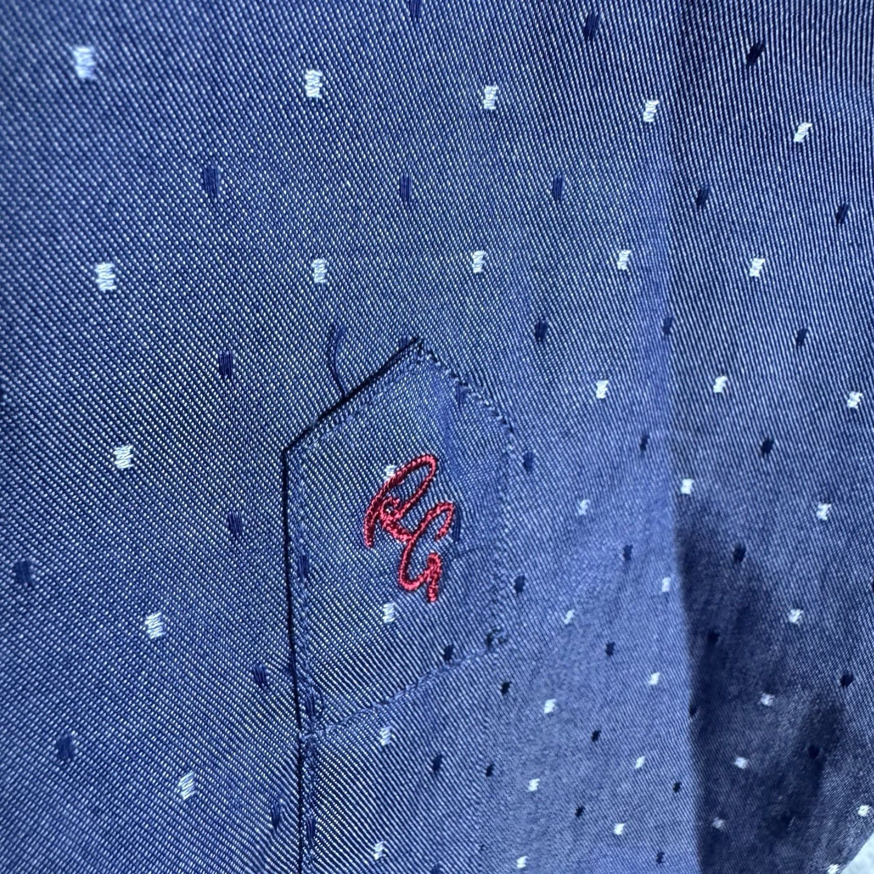 Robert Graham Robert Graham Shirt Mens 2XL Classic Floral Button-Up Knit Blue Cotton Long Sleeve Preppy Modern American Flip Cuff Size US XXL / EU 58 / 5 - 4 Thumbnail
