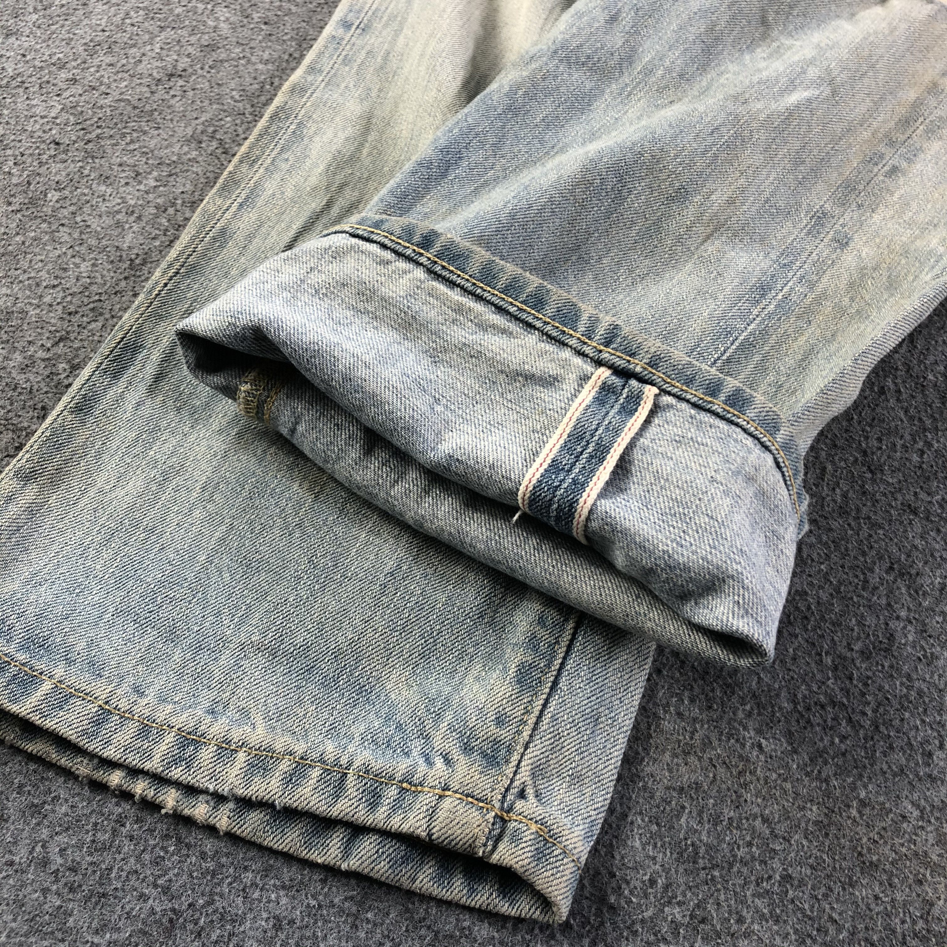 Japanese Brand Uniqlo Redline Jeans Light Wash Denim -J2755 Size US 34 / EU 50 - 6 Thumbnail