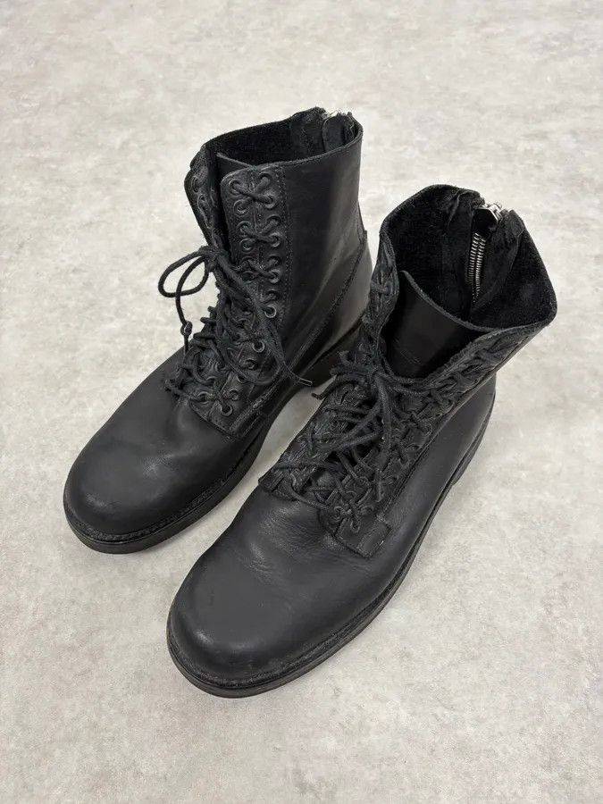 Diesel Diesel Black Multilaced Combat Leather Boots Size US 8 / EU 41 - 3 Thumbnail