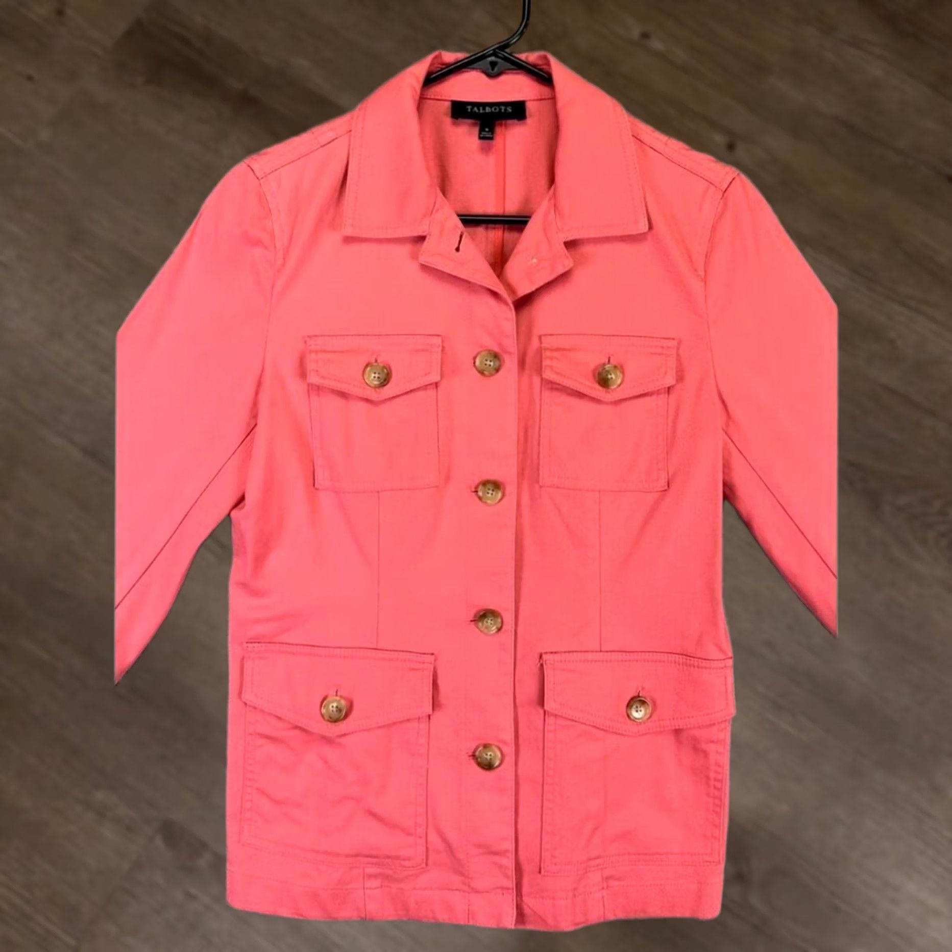 Talbots Talbots Jacket Women Small Pink Stretch Coat Pocket Button Casual Outdoor Ladies Size S / US 4 / IT 40 - 1 Thumbnail