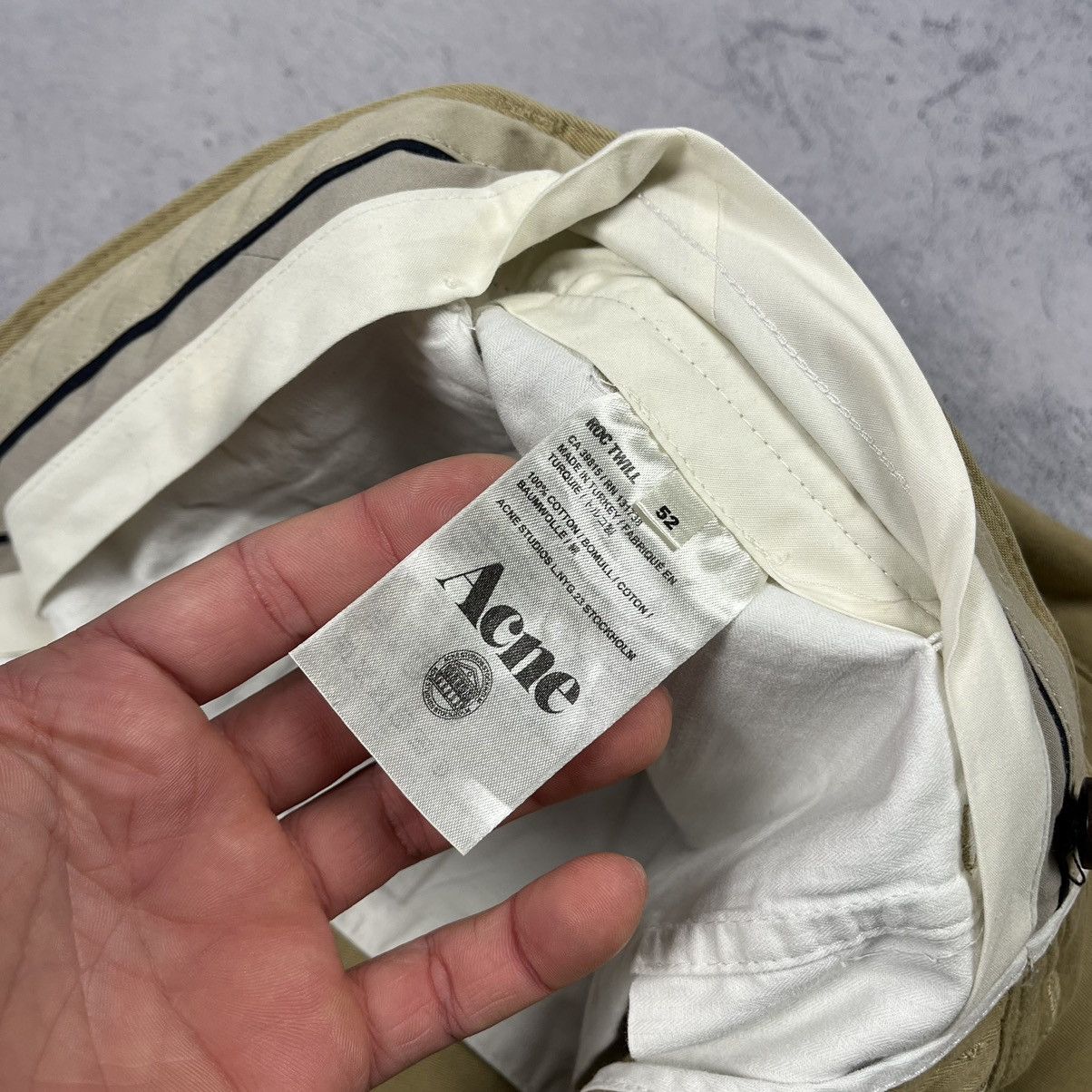 Acne Studios Designer Acne Studios Roc Twill beige chino pants Size US 34 / EU 50 - 9 Thumbnail