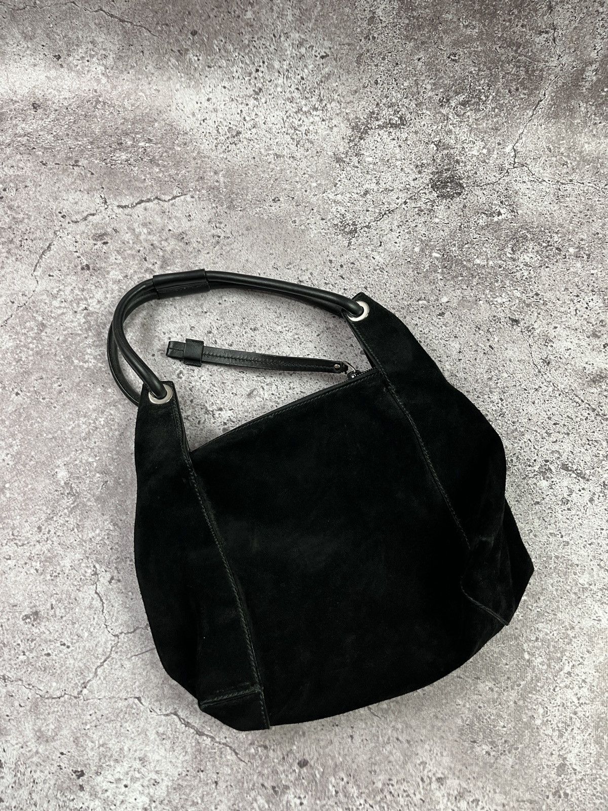 Gucci Gucci Black Suede Hobo Shoulder Bag Vintage Made in Italy 🇮🇹 Size ONE SIZE - 3 Thumbnail