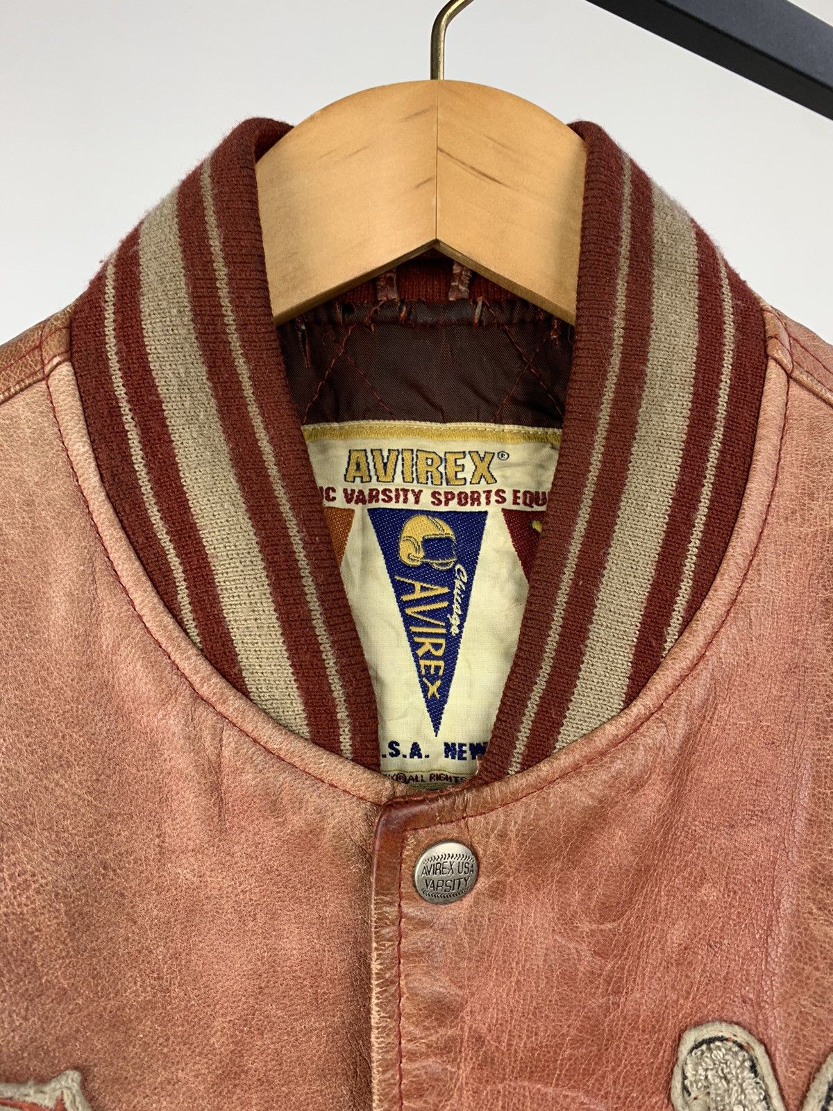Avirex Avirex Bobcat Bozeman Patina Varsity Leather Jacket Size US M / EU 48-50 / 2 - 4 Thumbnail