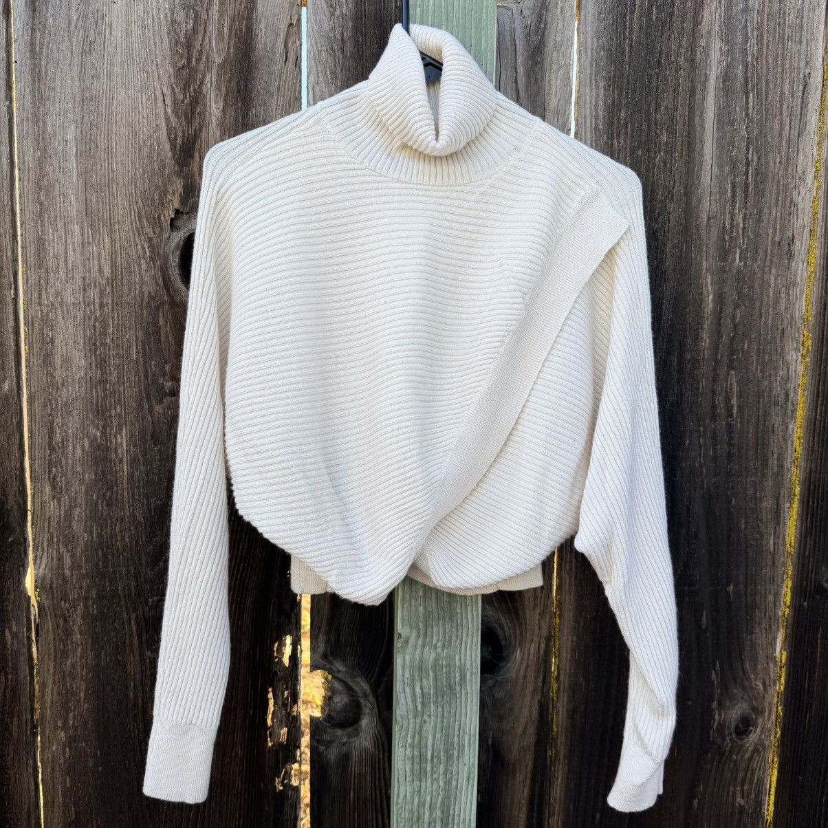 Allsaints AllSaints Marias Jumper XS 100% Merino Wool Cropped Layered Size XS / US 0-2 / IT 36-38 - 3 Thumbnail