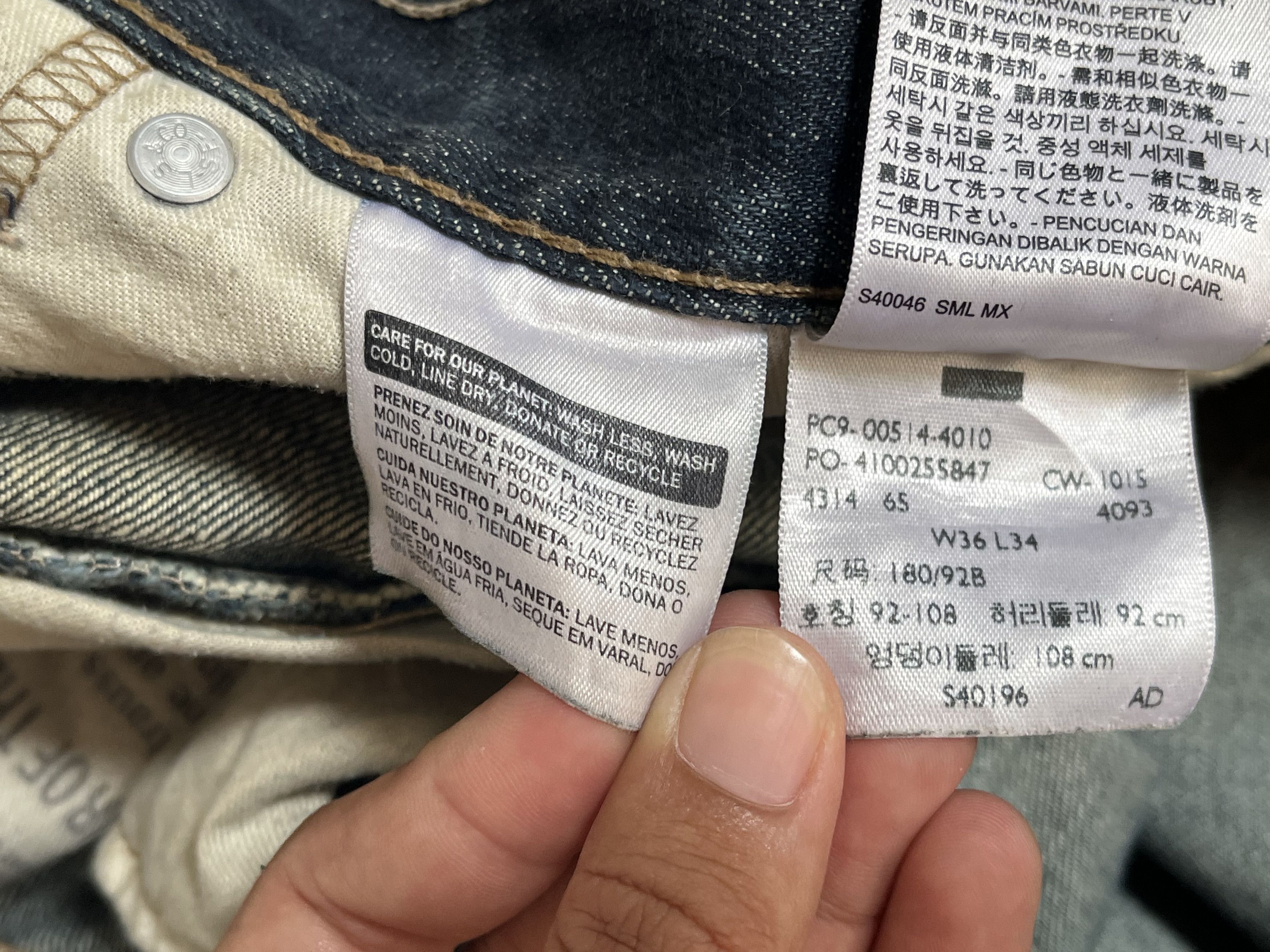 Levi's Levis 514 Jeans 36x34 - L173 Size US 36 / EU 52 - 13 Thumbnail