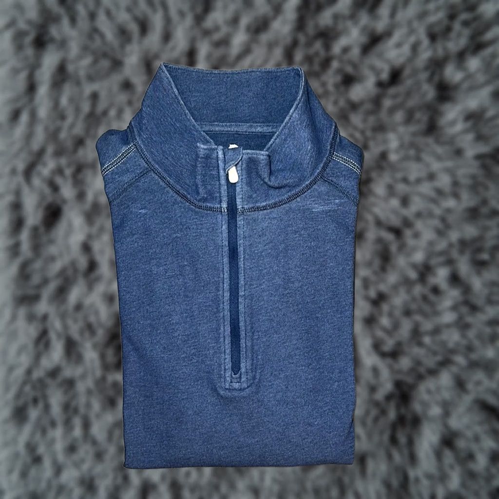 Tommy Bahama VINTAGE Tommy Bahama Island Zone Lightweight Soft Quarter Zip Pullover Shirt Mens Large Navy Blue Size US L / EU 52-54 / 3 - 1 Thumbnail