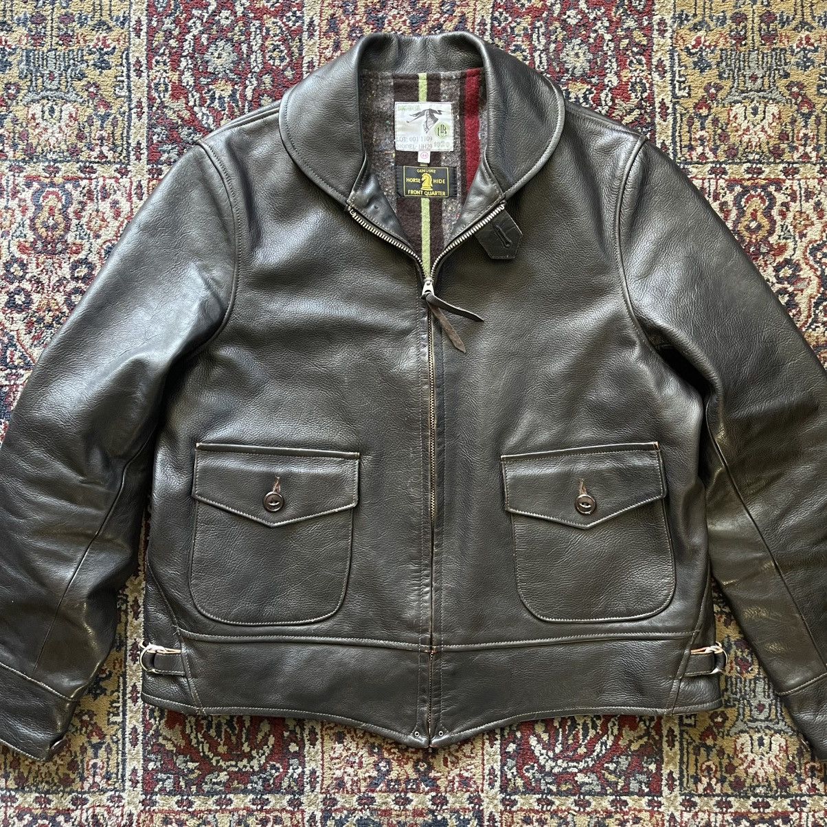 Himel Bros. The Heron Zip A-1 Black Shinki Horsehide size 44